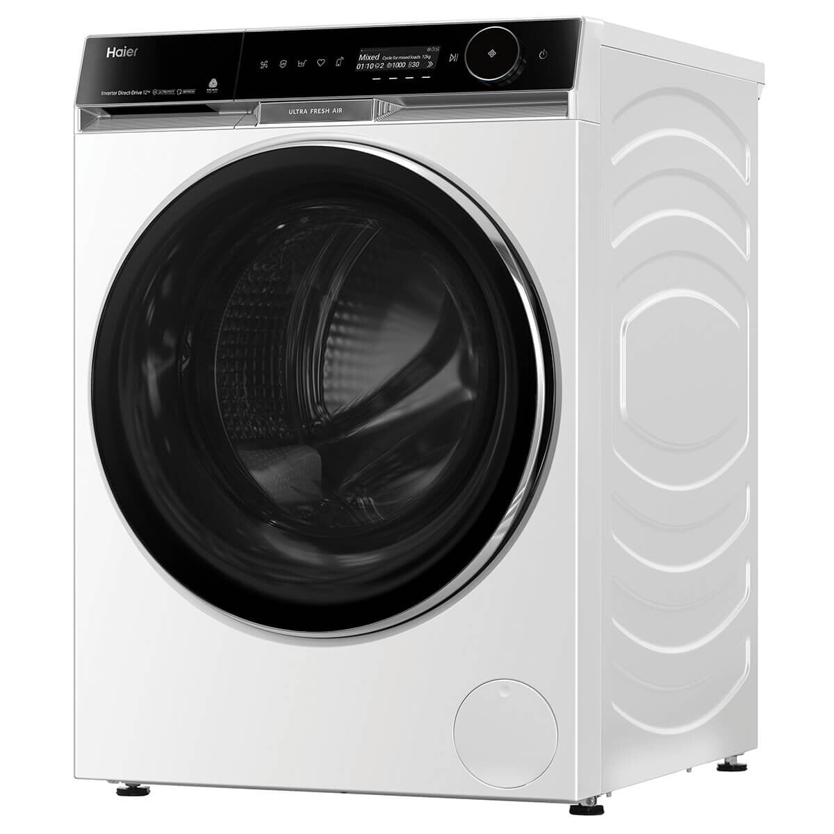 Haier 600 Series 12kg Front Load Washing Machine with UV Protection - Energy Efficient, Quiet Operation - Perfect for Large Families & Laundry Rooms (Model HWF12PXW1)