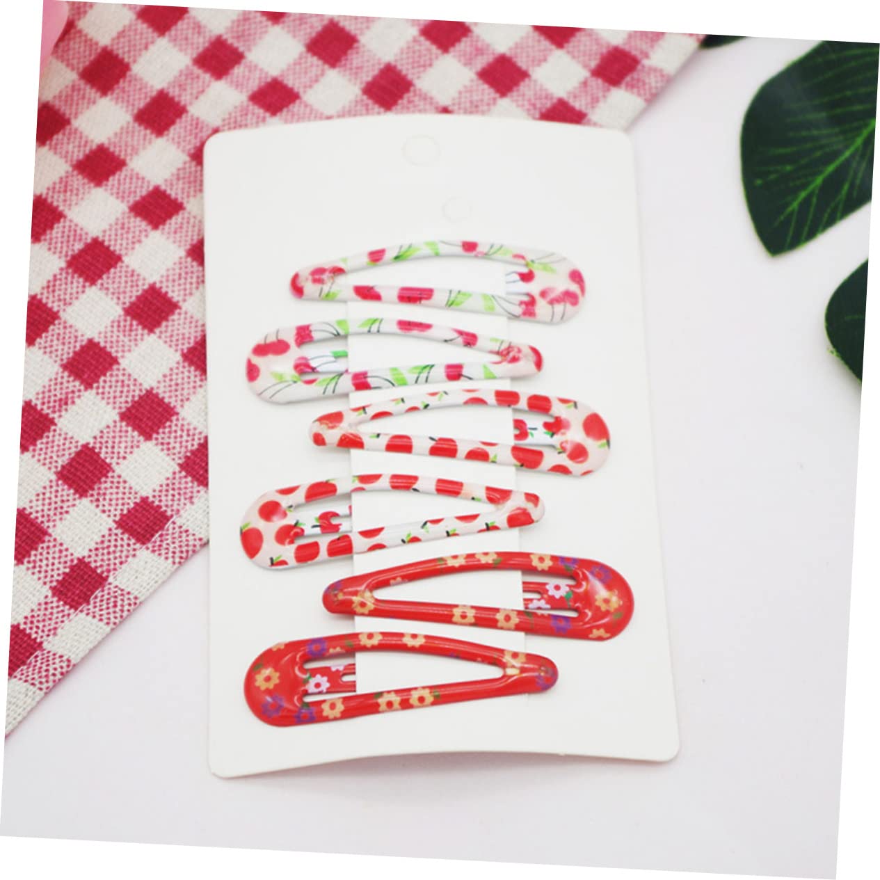 FOMIYES Metal Hair Clips for Girls - Water Drop Shape Cherry Print Hairpins, Barrettes & Hair Accessories for Women, Teens & Kids - Perfect for School, Parties & Everyday Styling