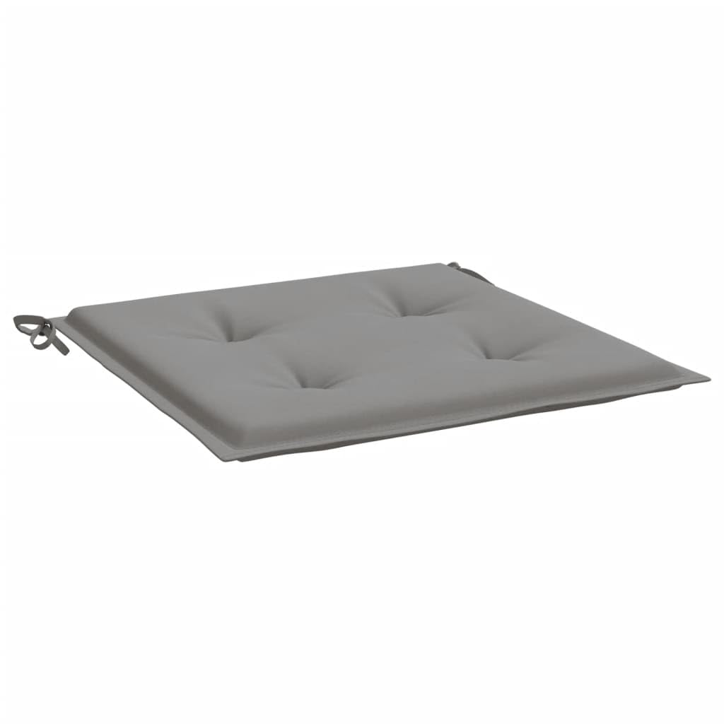 vidaXL Outdoor Chair Cushions Set of 2 - Gray Polyester Oxford Fabric Patio Seat Cushions 19.7x19.7x1.2 Inch - Weatherproof, Easy Clean Garden Furniture Cushions for Patio, Deck, Poolside & Backyard Relaxation