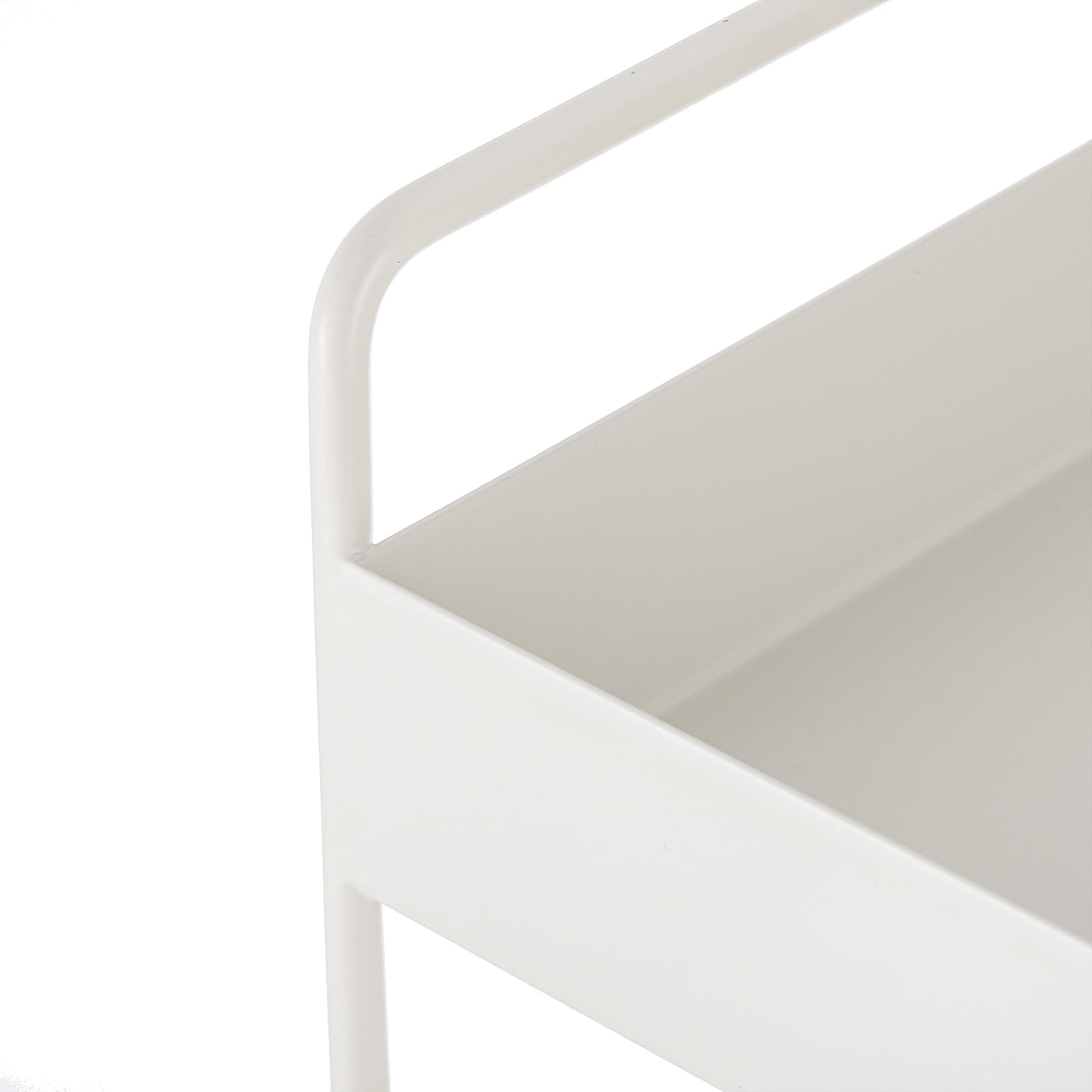 Elsjoy 3-Tier White Metal Countertop Organizer Shelf - Cosmetic & Makeup Vanity Tray, Bathroom Storage Rack, Kitchen Spice Organizer - Perfect for Skincare Display, Countertop Organization & Small Space Storage