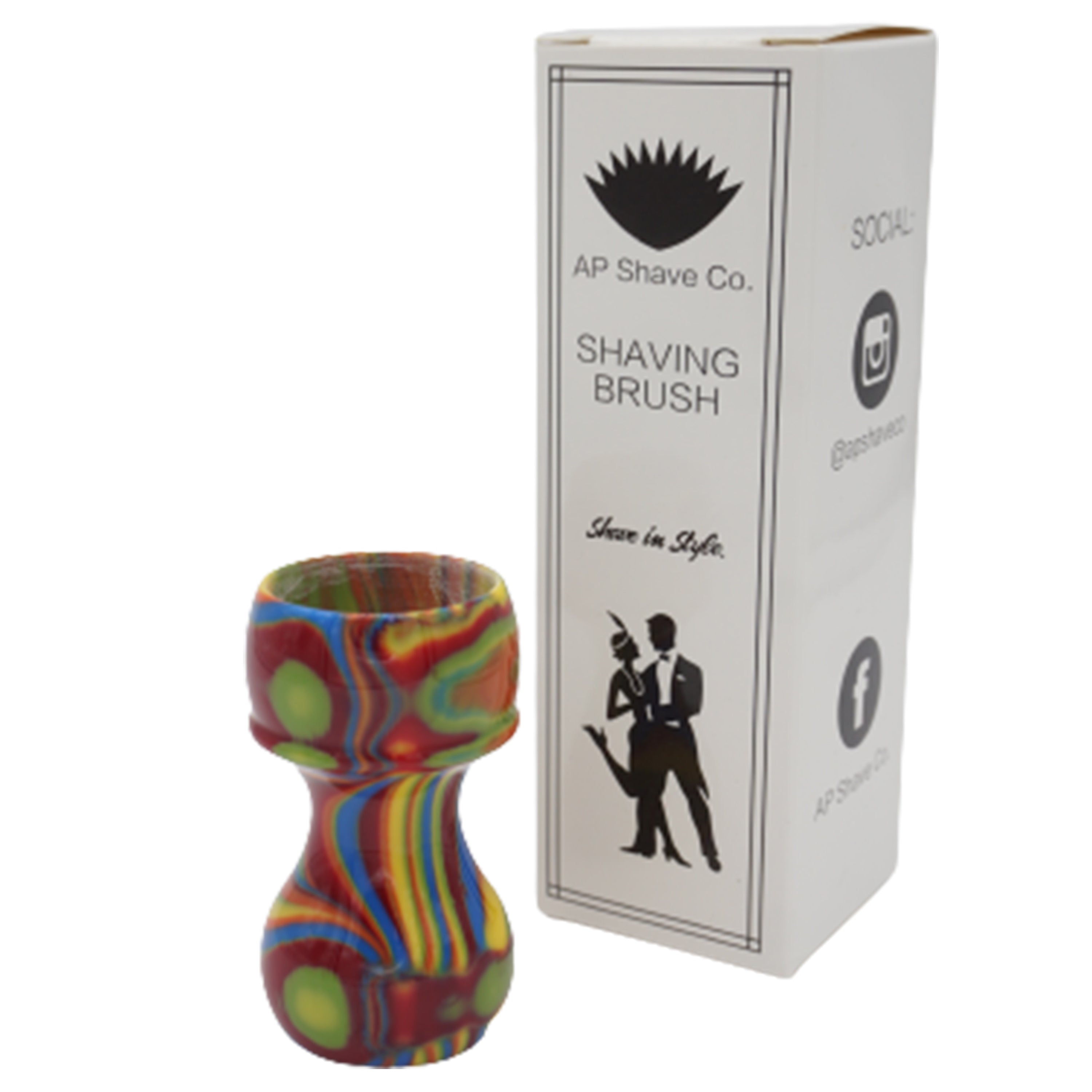 Premium Disco Handcrafted Shaving Brush Handle for Men - Fits 28mm & 30mm Knots - Perfect for Wet Shaving, Grooming Kits & Luxury Bathroom Essentials