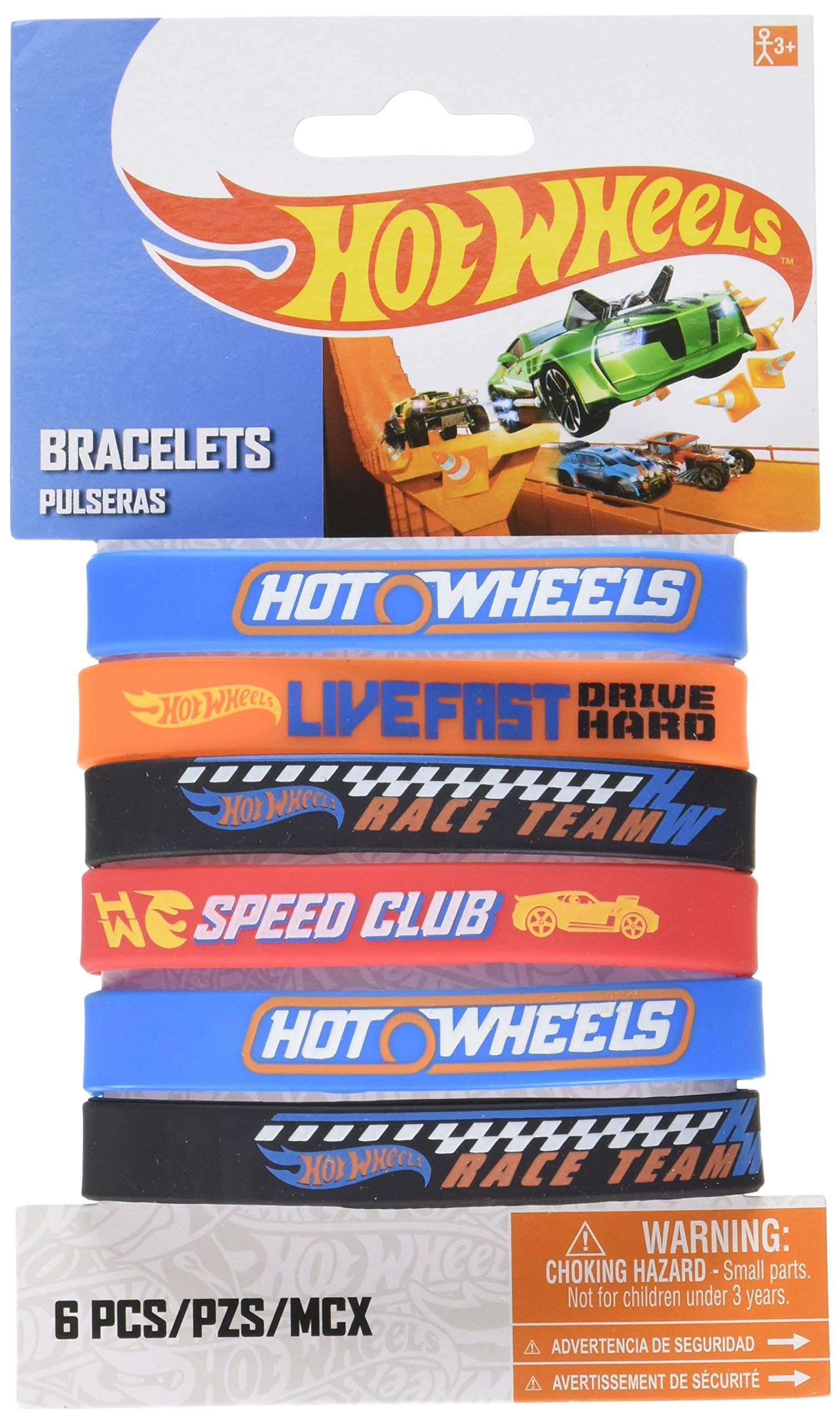 Hot Wheels Wild Racer Rubber Bracelet - Kids Party Favors, Birthday Gifts, Race Car Themed Accessories for Boys & Girls - Perfect for Birthday Parties, School Events & Playdates