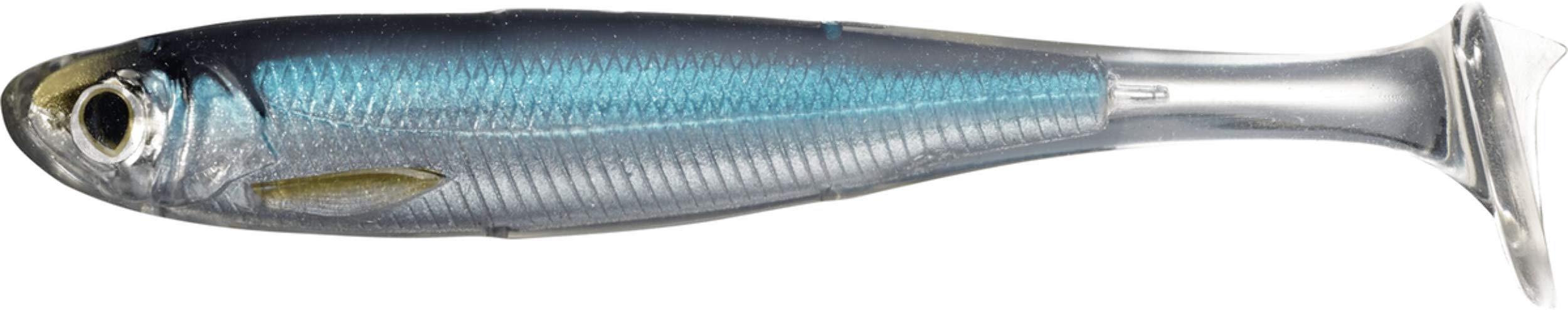 Live Target Slow Roll Shiner Silver SRS 100 Fishing Lure - Premium Bass & Walleye Bait for Freshwater & Saltwater Fishing - Ideal for Casting, Trolling & Jigging