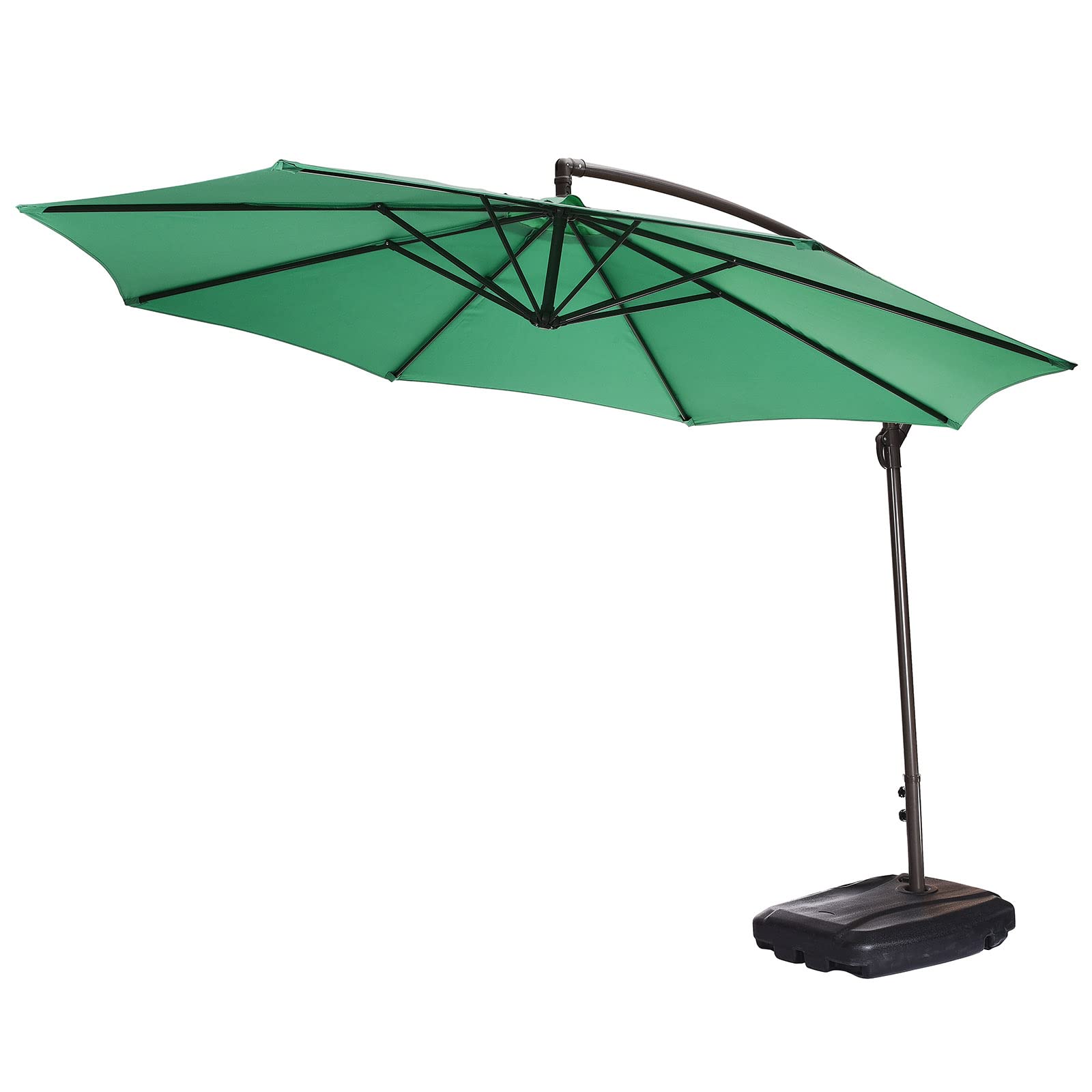 10ft 8 Rib Green Replacement Canopy for Outdoor Market Umbrella - Durable Sunshade Cover for Patio, Garden & Hanging Offset Umbrellas | Perfect for Backyard, Poolside & Outdoor Dining Areas