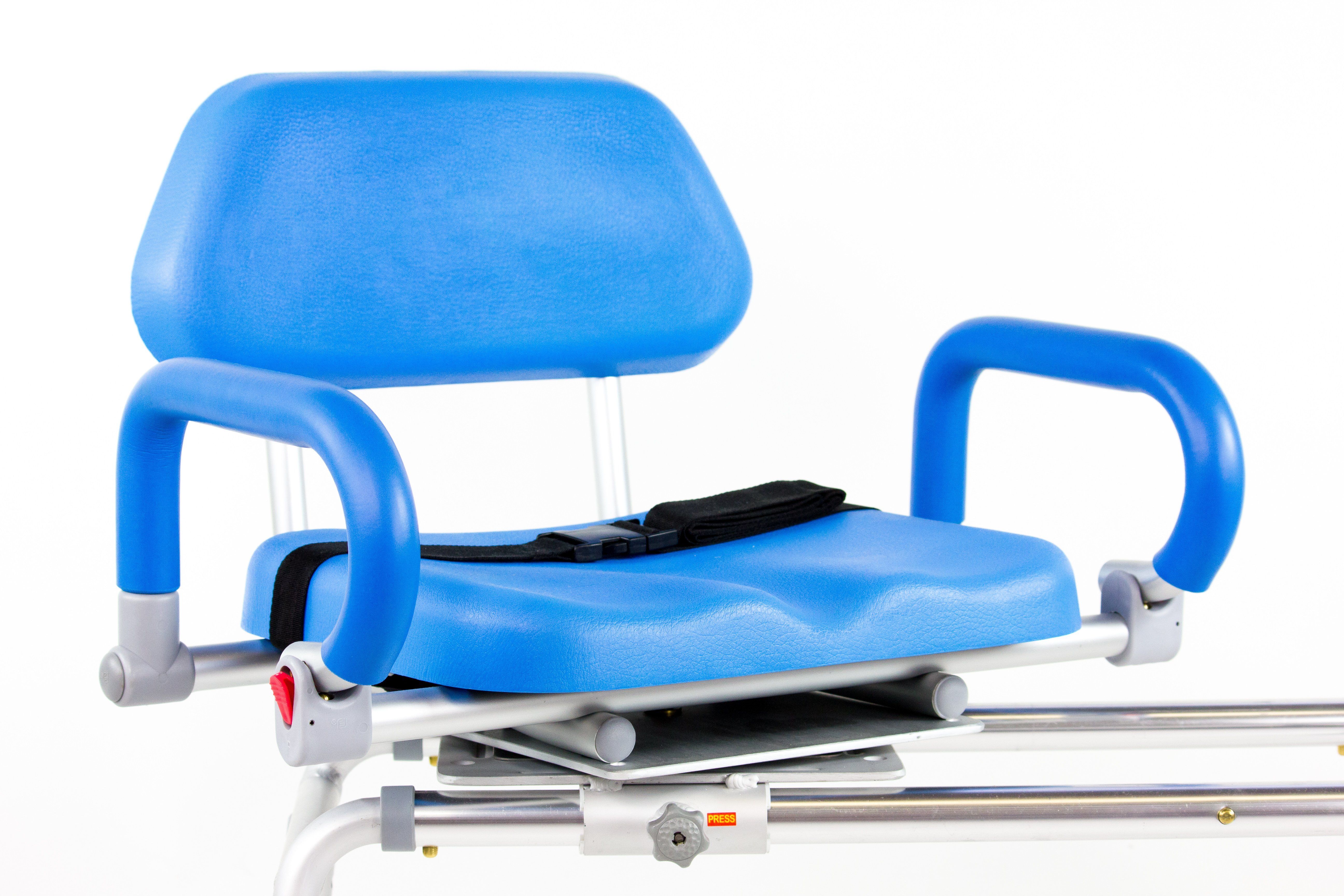 Refurbished Carousel Sliding Transfer Bench with Swivel Seat - Mobility Aid for Elderly & Disabled - Safe Bathroom & Shower Transfer Solution