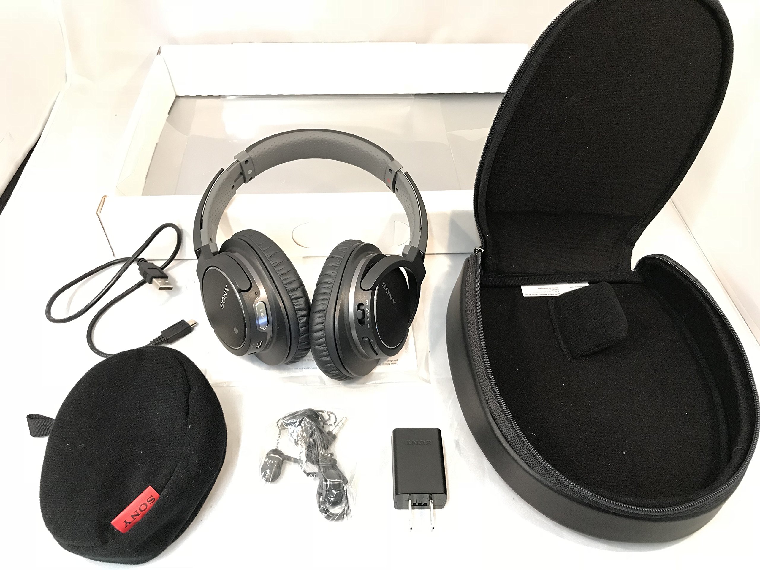 Sony MDR-ZX770DC Wireless Bluetooth Noise Cancelling Over-Ear Headphones with Carrying Case - Premium Sound Quality for Travel, Work & Music (Black)