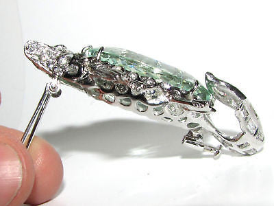 57.37CT GIA Certified Natural Green Beryl Fish Brooch Pendant - Elegant Jewelry for Women, Perfect for Weddings, Parties & Special Occasions