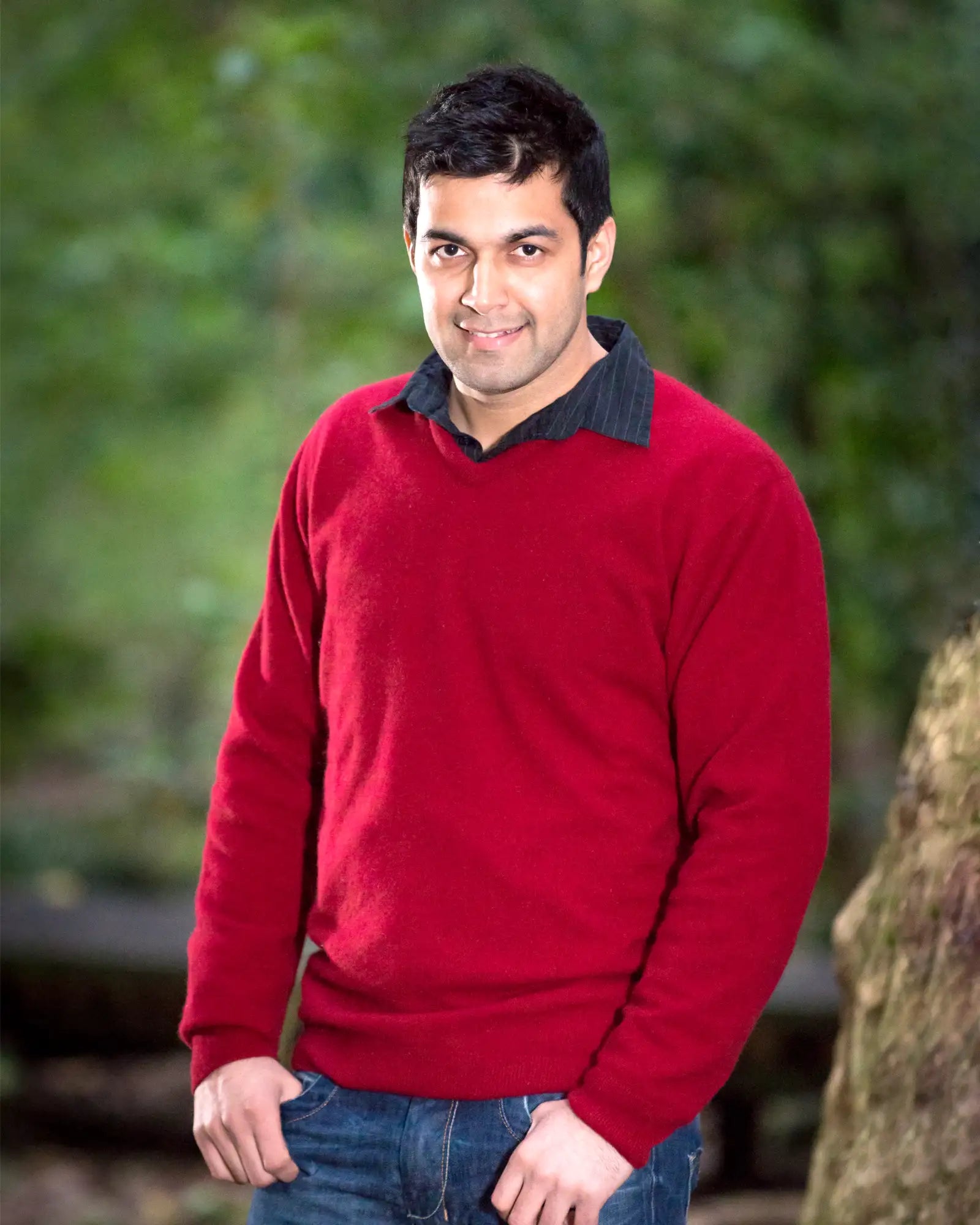 Premium Red Men's Possum Merino Wool Sweater - Soft, Warm & Durable NB121 - Perfect for Winter Outdoor Activities & Casual Wear