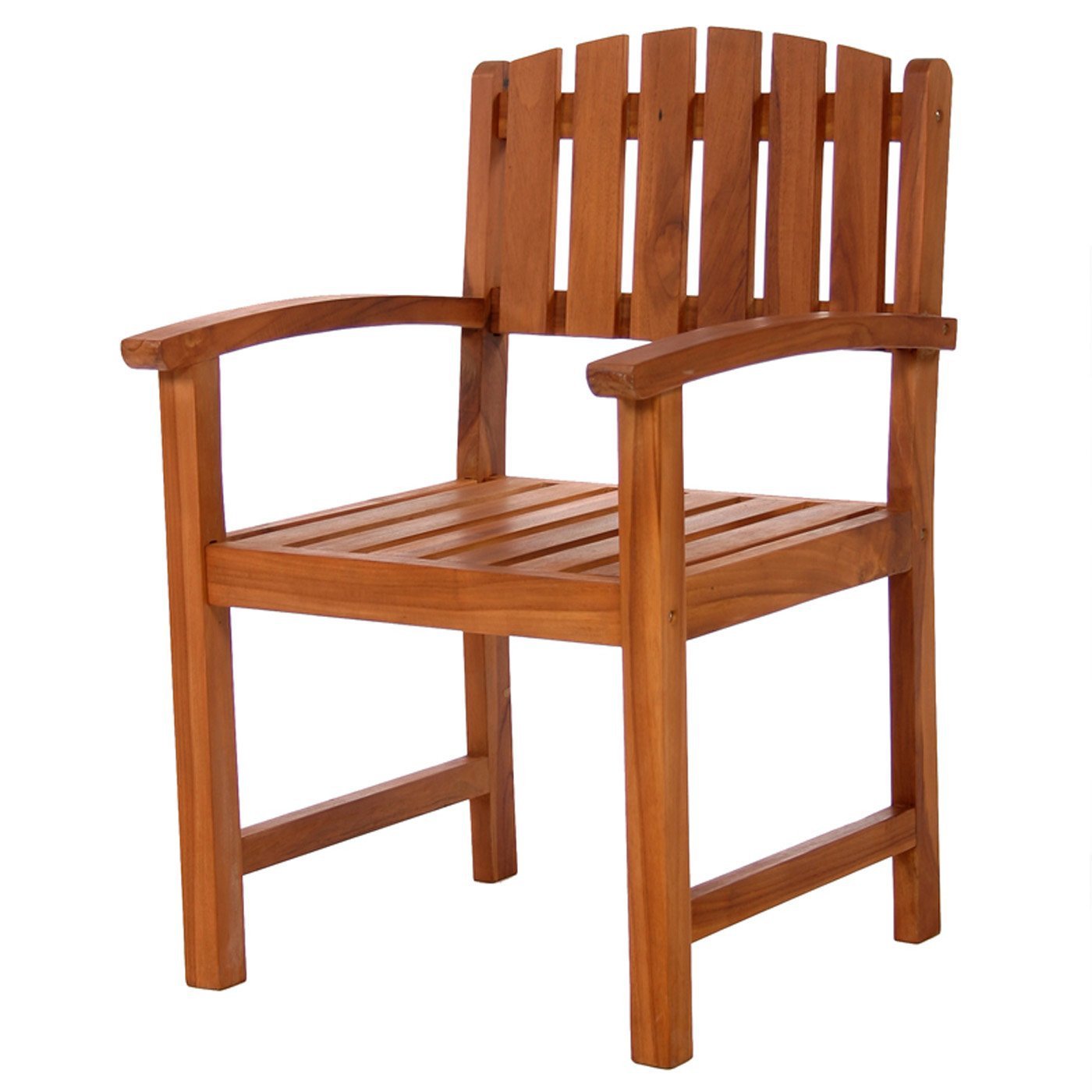 Premium Cedar Teak Dining Chairs - Solid Wood Modern Kitchen Chairs Set of 2, Waterproof & Durable for Indoor/Outdoor Use - Perfect for Patio, Garden, and Dining Room Decor