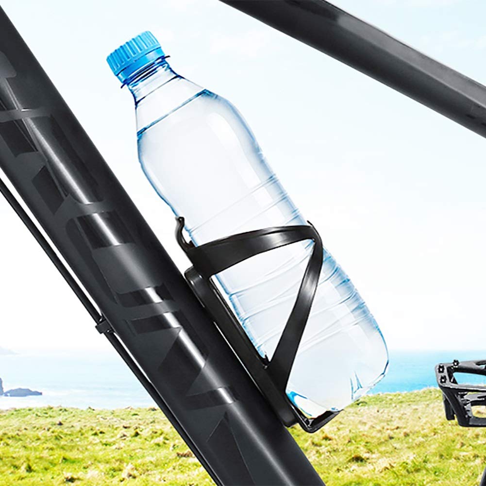 2 Pack Carbon Fiber Bike Water Bottle Holder Cage - Lightweight & Durable for Road Bikes, Mountain Bikes & Cycling - Perfect for Commuting, Training & Outdoor Adventures (Black)