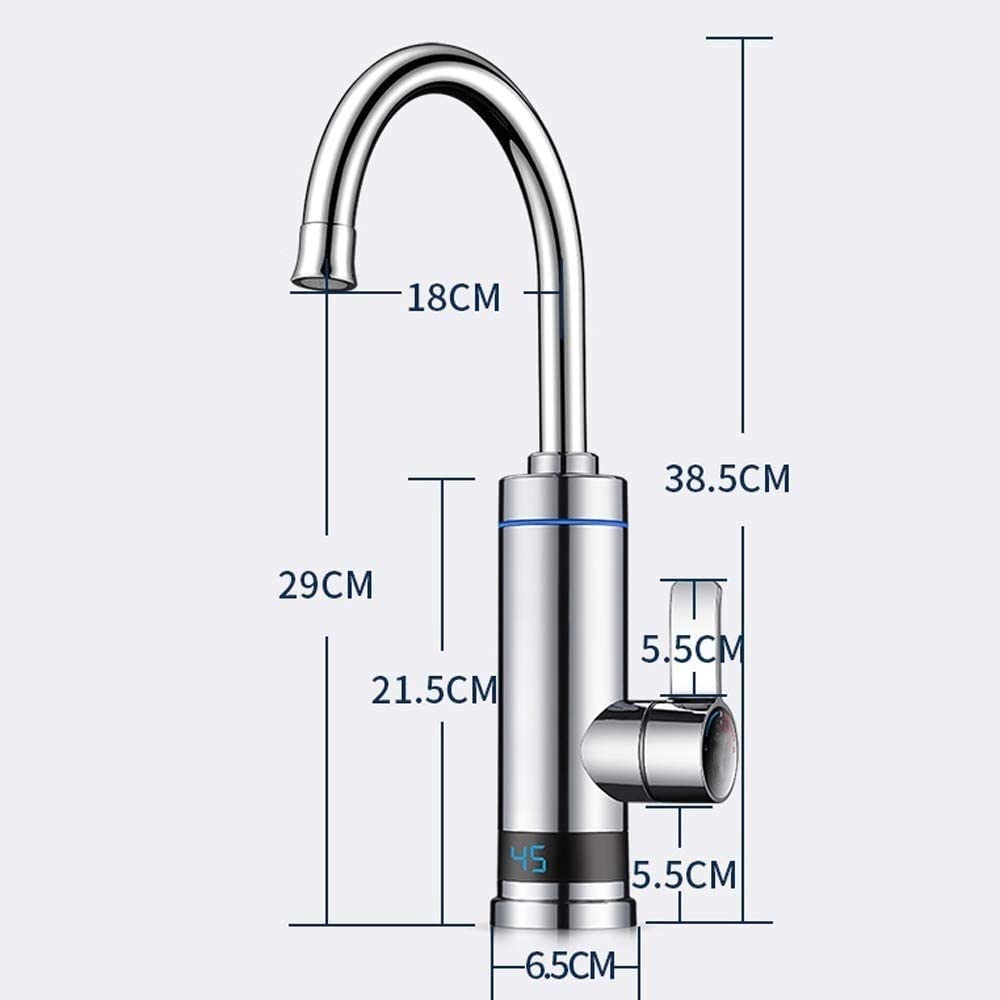 Instant Tankless Electric Hot Water Faucet with LED Digital Display - Fast Heating in 3 Seconds, Energy Efficient Kitchen Water Heater for Coffee, Tea & Cooking - Perfect for Home, Office & RV Use