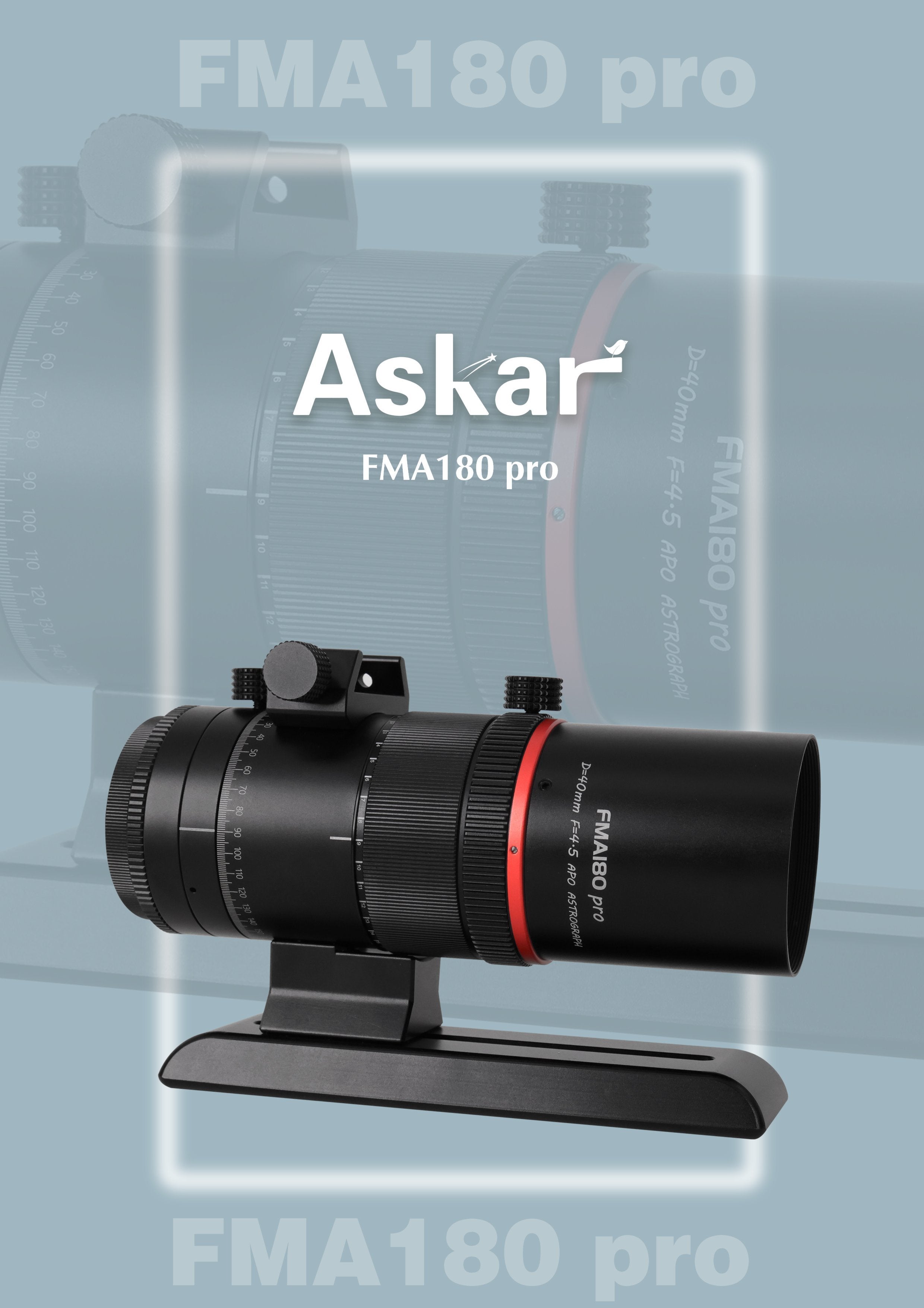 Askar FMA 180 Pro 40mm f/4.5 Sextuplet APO Astrograph Lens - Premium Astrophotography Telescope for Deep Space Imaging, Star Clusters & Nebulae Photography