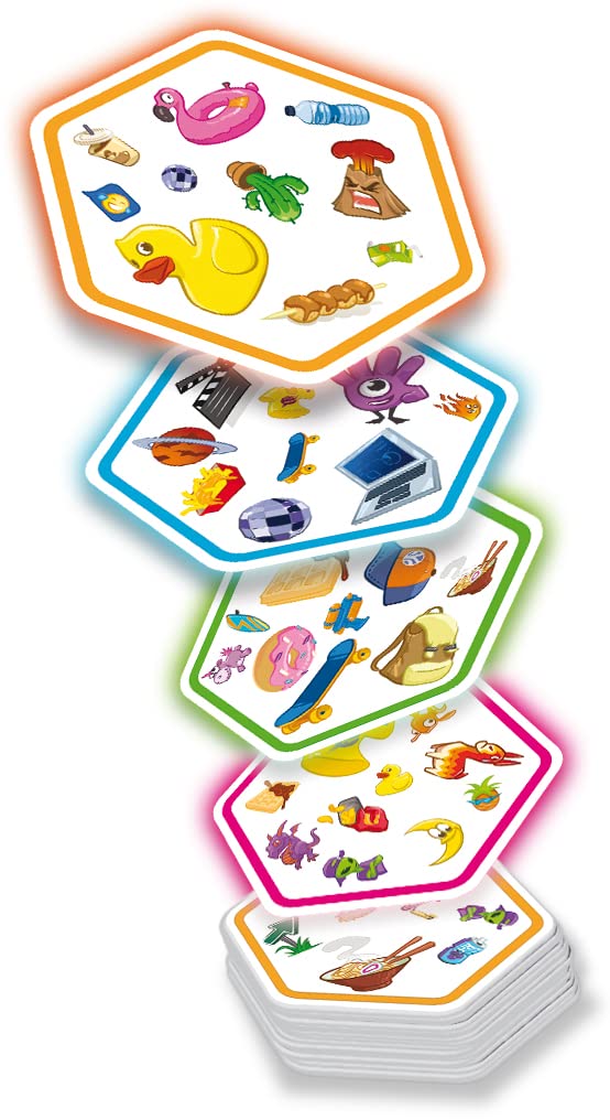 Asmodee Dobble Connect Card Game - Fast-Paced Family Party Game for 2-8 Players Ages 8+ (French/Dutch Version) | Perfect for Game Nights, Travel & Social Gatherings