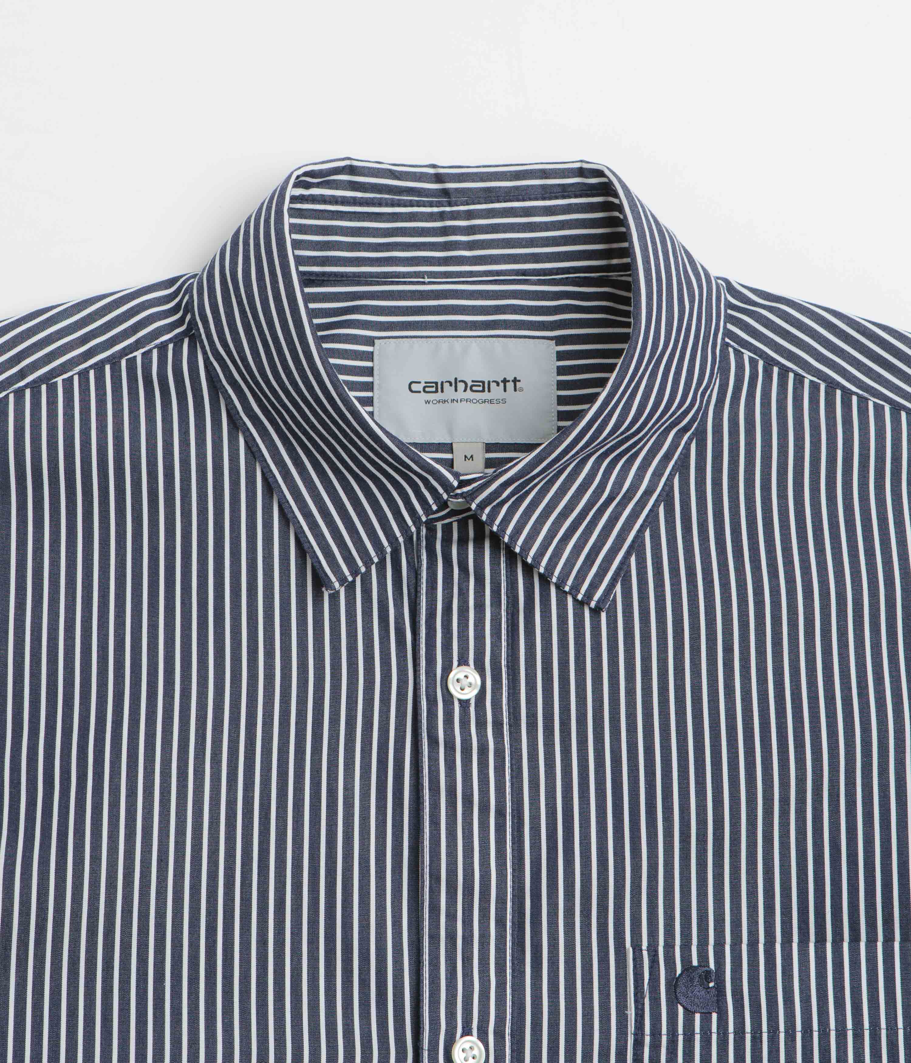 Carhartt Notus Shirt - Arvin Stripe/Space Design - Durable Workwear for Men - Perfect for Construction, Outdoor Work & Casual Wear