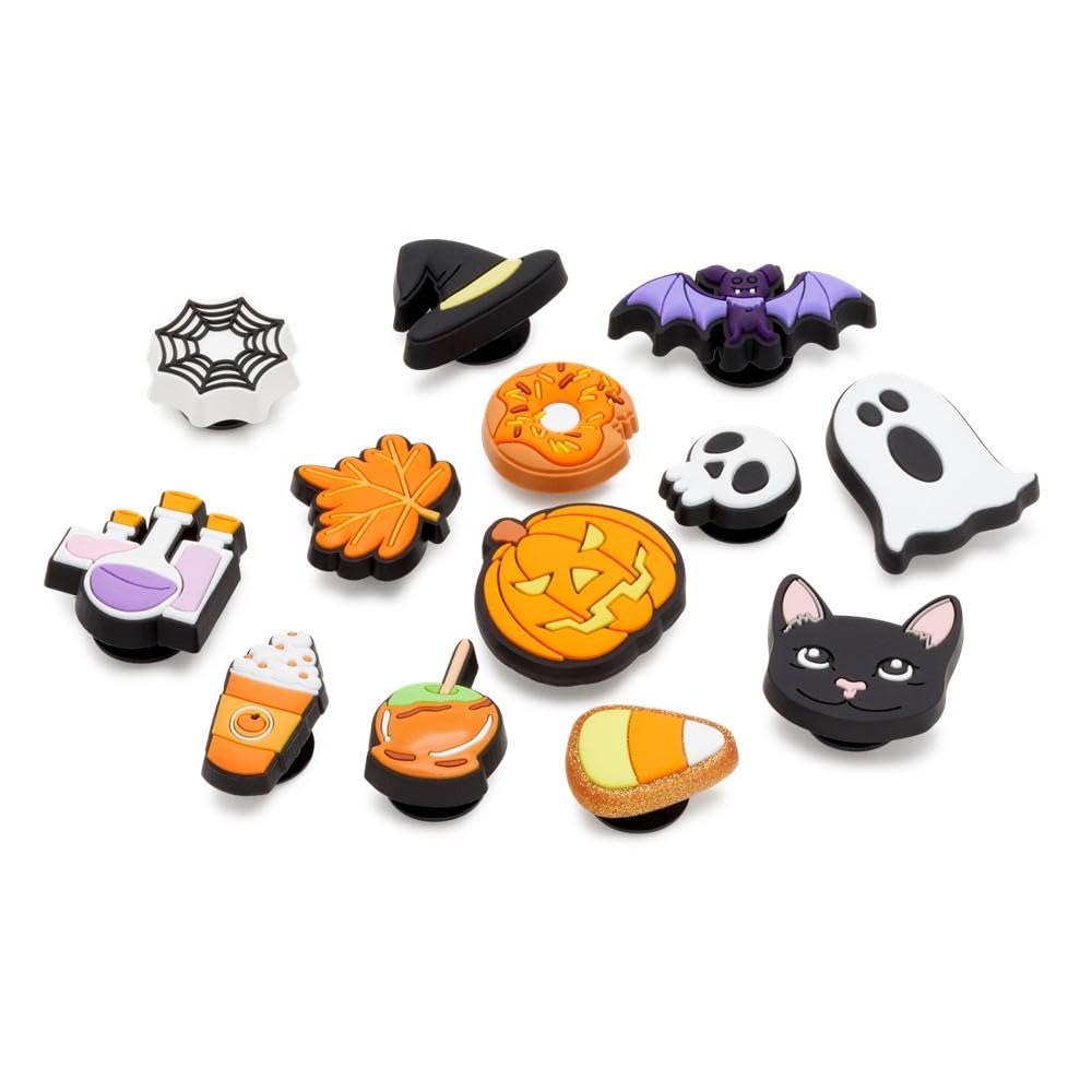 Unisex Crocs Jibbitz Shoe Charms - Halloween Horror Multi Pack (12-Piece Set) | Fun Accessories for Crocs Shoes | Perfect for Halloween Costumes, Party Favors & DIY Decorations
