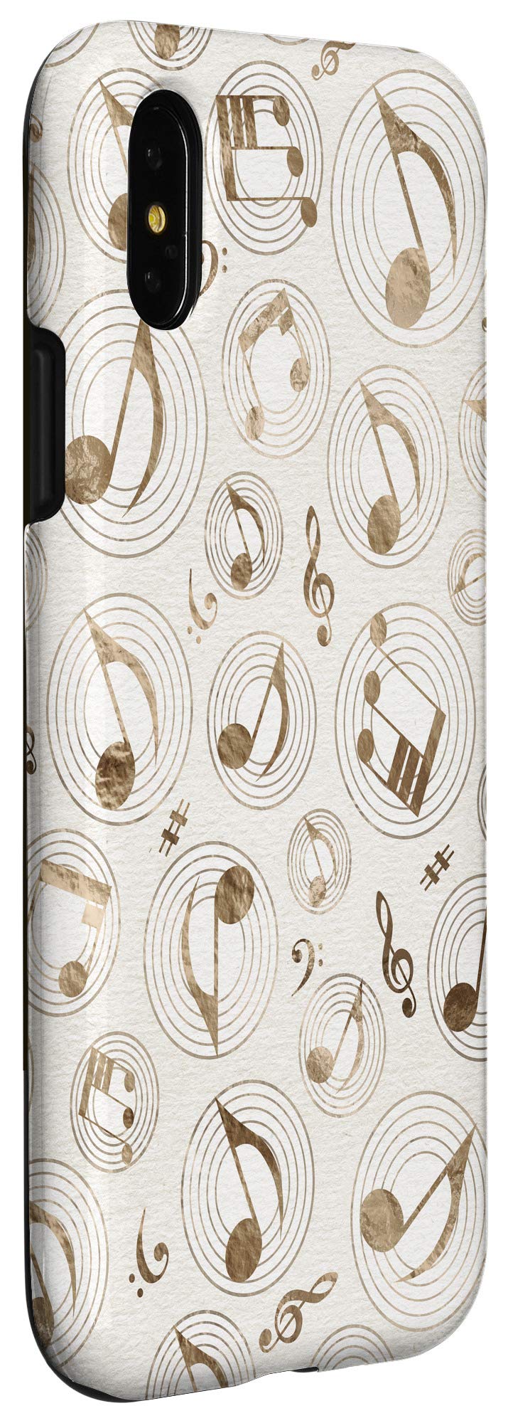 iPhone X/XS Music Notes Pattern Pastel Phone Case - Trendy & Protective Cover for Music Lovers | Perfect for Concerts, Parties & Daily Use
