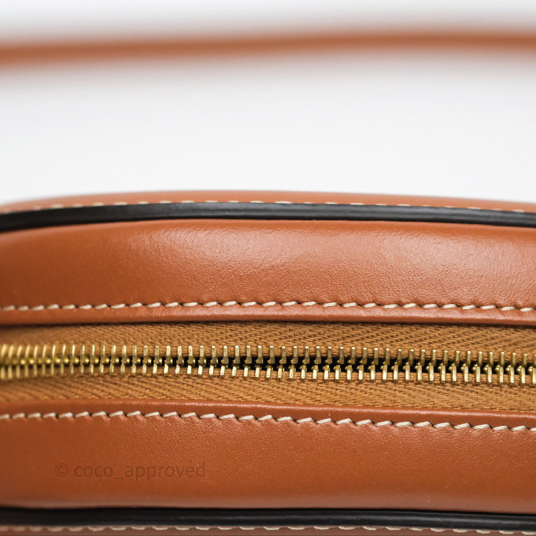 Celine Oval Bag in Triomphe Tan Calfskin Leather - Luxury Crossbody Purse for Women, Perfect for Work, Travel & Evening Events