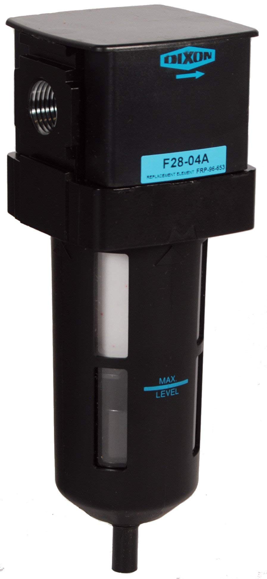 Dixon F28-06M Standard Airline Filter with Manual Transparent Bowl & Guard - 3/4