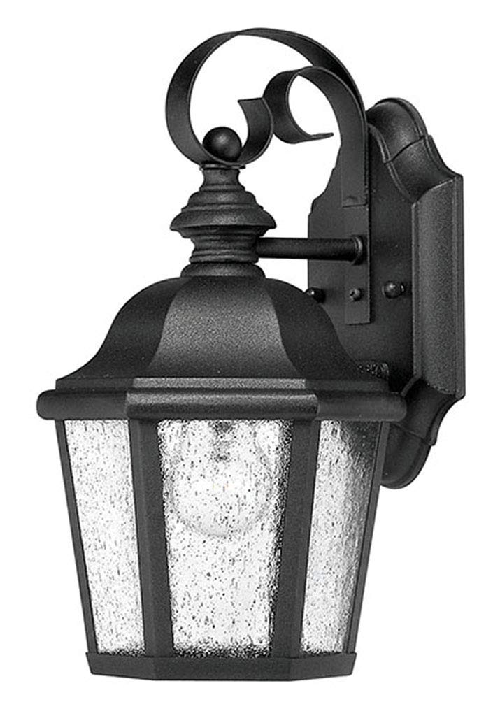 Hinkley Edgewater Collection Traditional Black One Light Small Outdoor Wall Mount Sconce - Perfect for Porch, Patio, Garden & Exterior Home Lighting