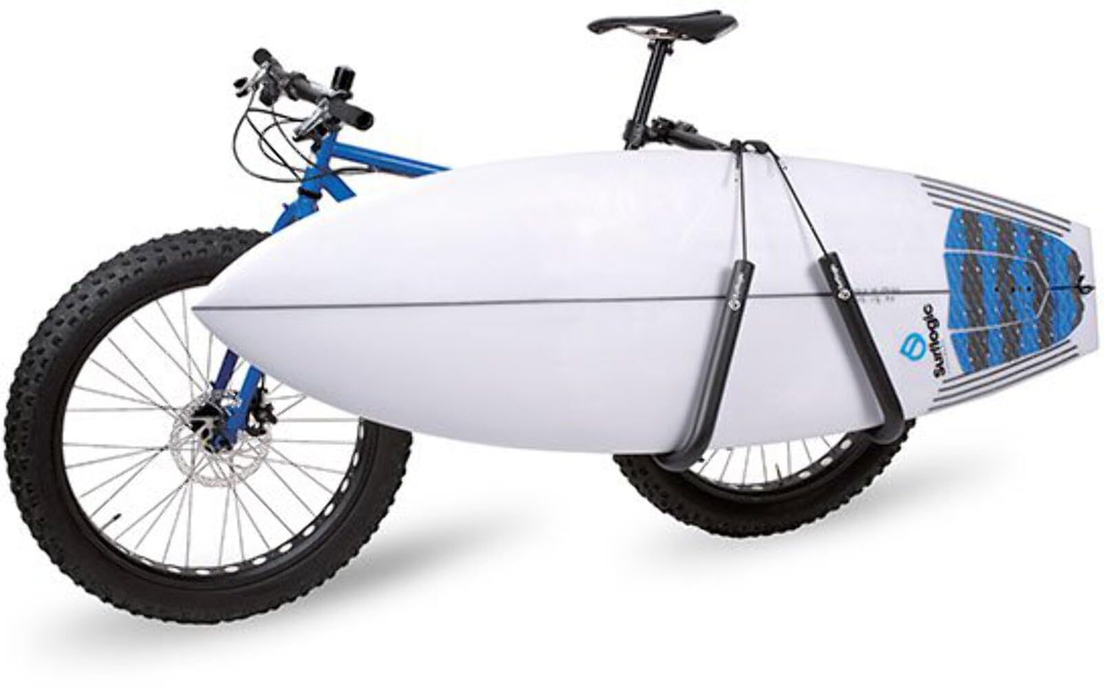 Surflogic Surfboard Bike Rack - Universal Fit for All Surfboards & Bicycles - Perfect for Beach Trips, Surfing Adventures & Cycling Commutes