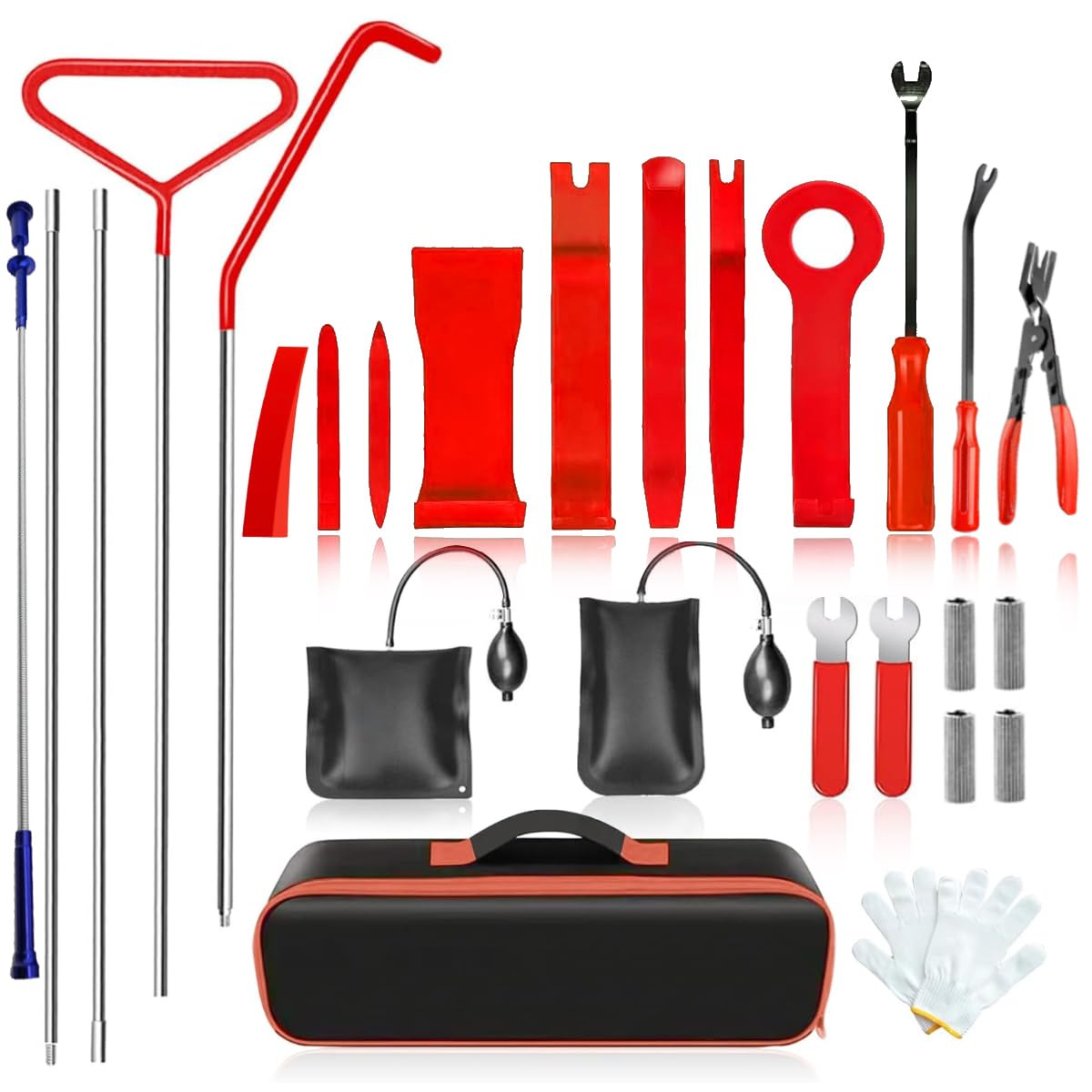 27-Piece Car Repair Tool Kit - Portable Automotive Tool Set with Carrying Bag for Cars & Trucks - Perfect for Emergency Repairs & DIY Maintenance