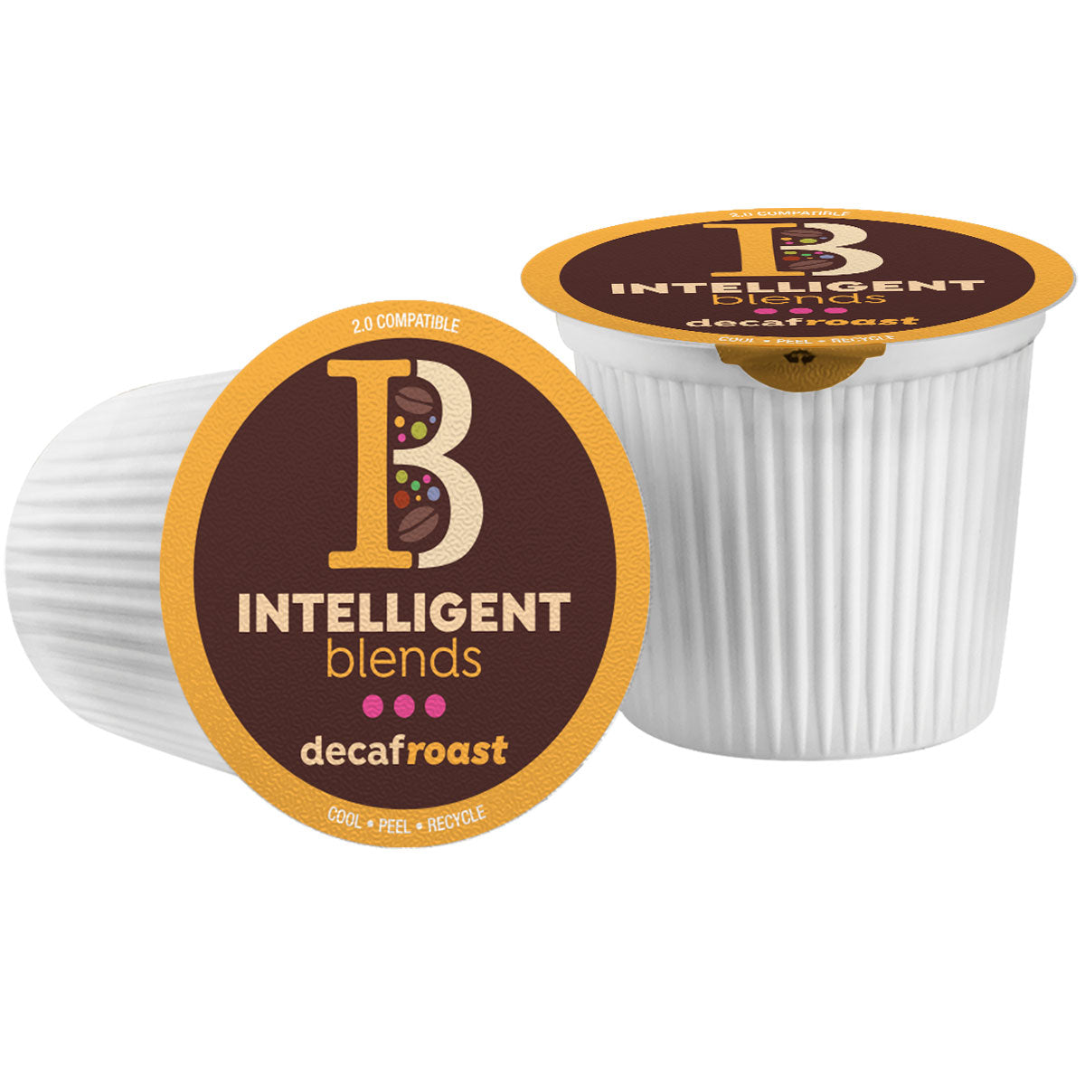 Premium Decaf Roast Coffee Pods by Intelligent Blends - Compatible with Keurig 2.0 - Perfect for Home & Office Use