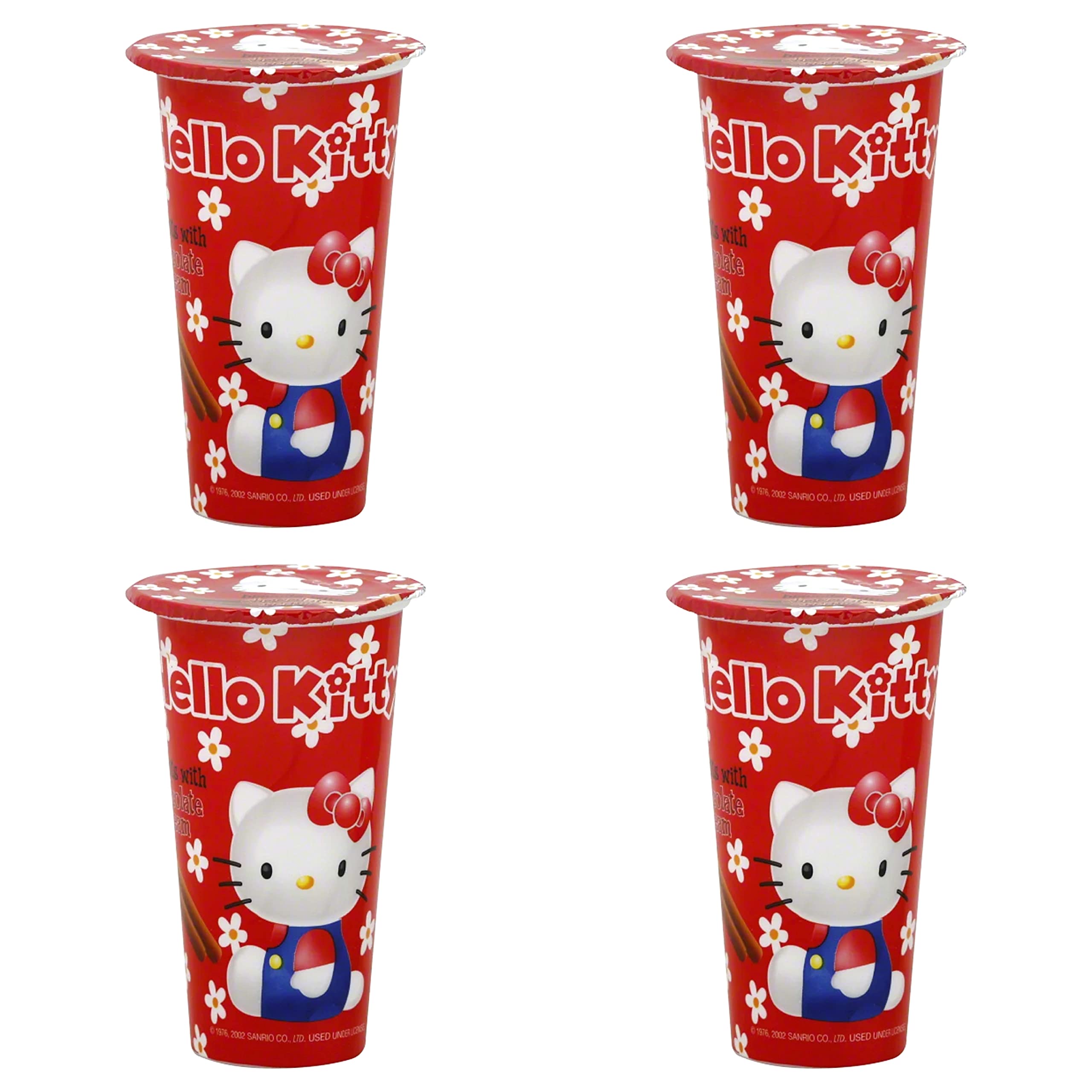 Kali Dreams Hello Kitty Chocolate Dipped Biscuits Cookies - 4 Pack | Delicious Snacks for Kids, Adults, Parties, Birthdays & School Lunches | Perfect for On-The-Go, Gift Baskets & Afternoon Tea