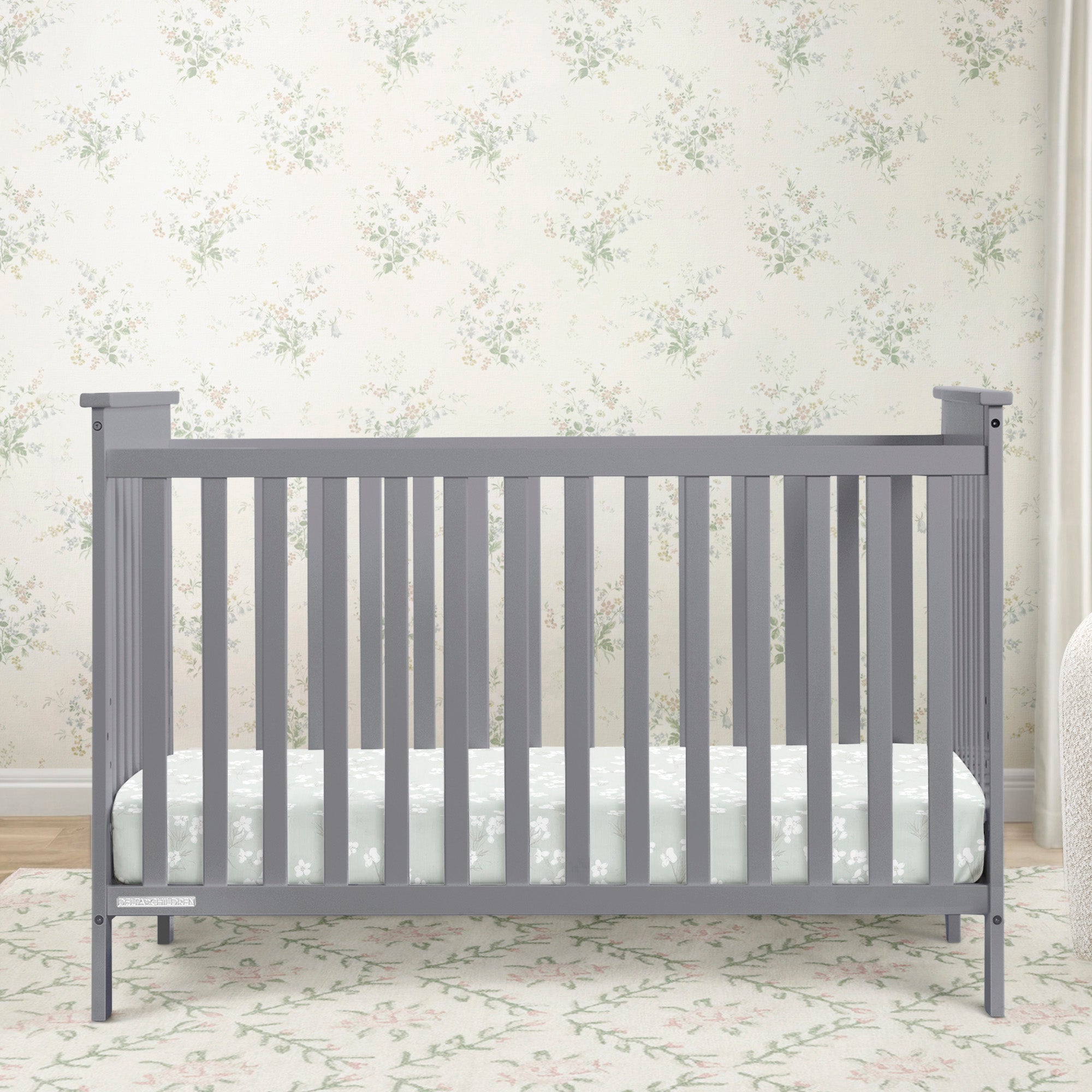 Adley 3-in-1 Convertible Baby Crib - Toddler Bed & Daybed - Safe Nursery Furniture for Newborns & Kids - Perfect for Bedrooms, Daycare & Guest Rooms