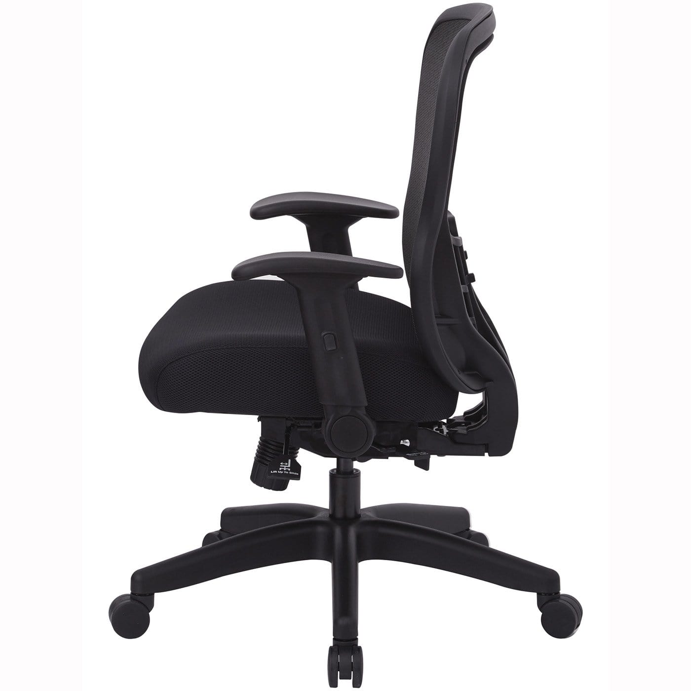 Office Star SpaceGrid Ergonomic Mesh Back Chair with Memory Foam Seat - Black [529 M3R2N6F2] - Perfect for Home Office, Gaming & Workspace Comfort
