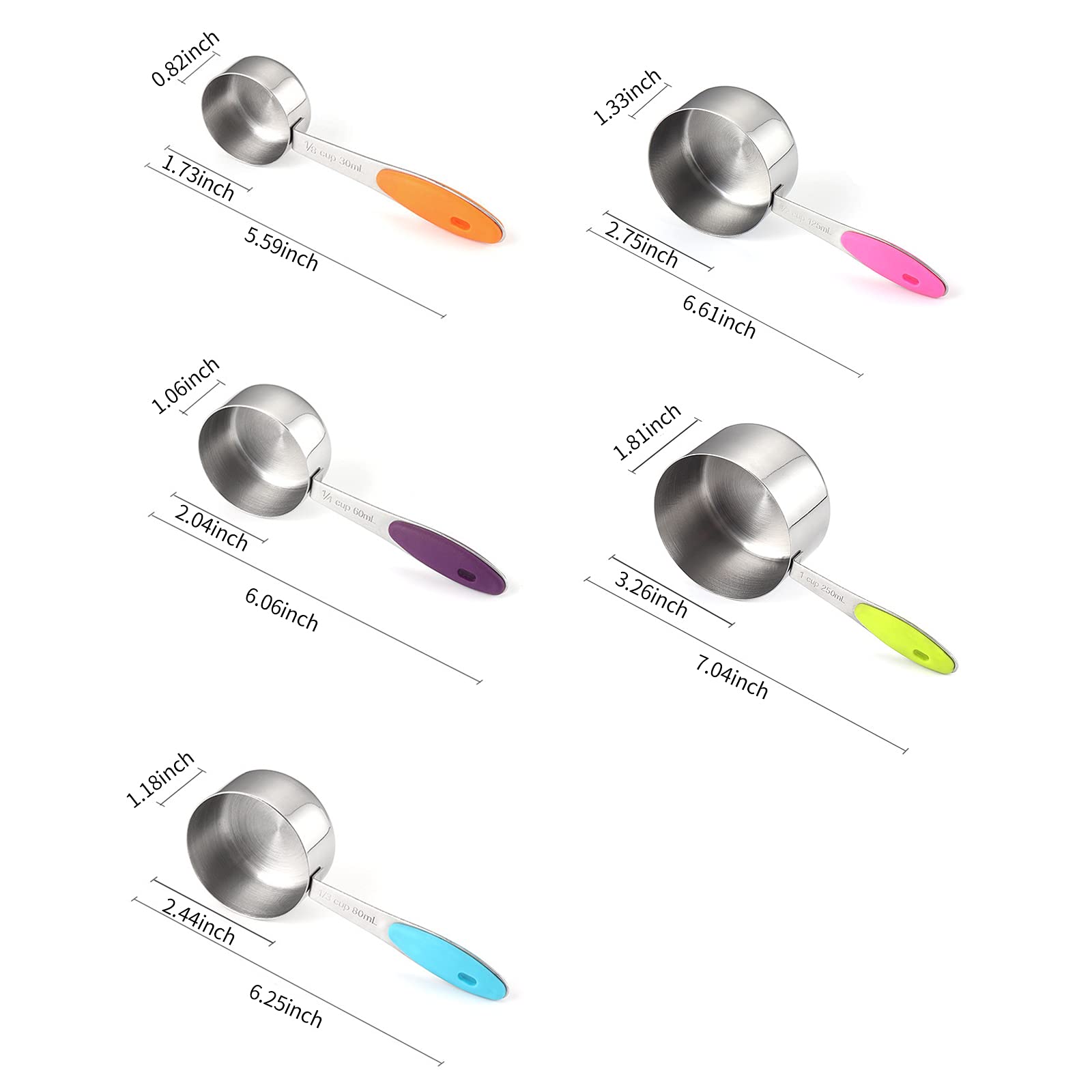 Ankeer 10-Piece Stainless Steel Measuring Cups and Spoons Set - Heat-Resistant for Dry & Liquid Ingredients - Essential Baking & Cooking Utensils for Kitchen, Meal Prep, and Professional Chefs