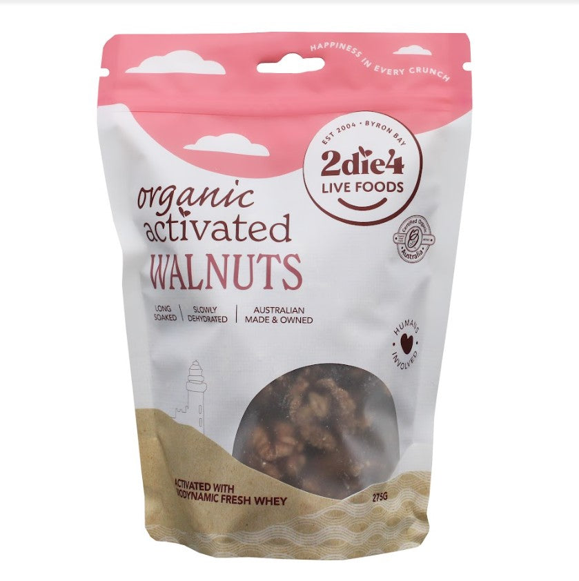 Organic Activated Walnuts - Raw, Non-GMO, Vegan & Gluten-Free - Perfect for Smoothies, Baking & Healthy Snacking