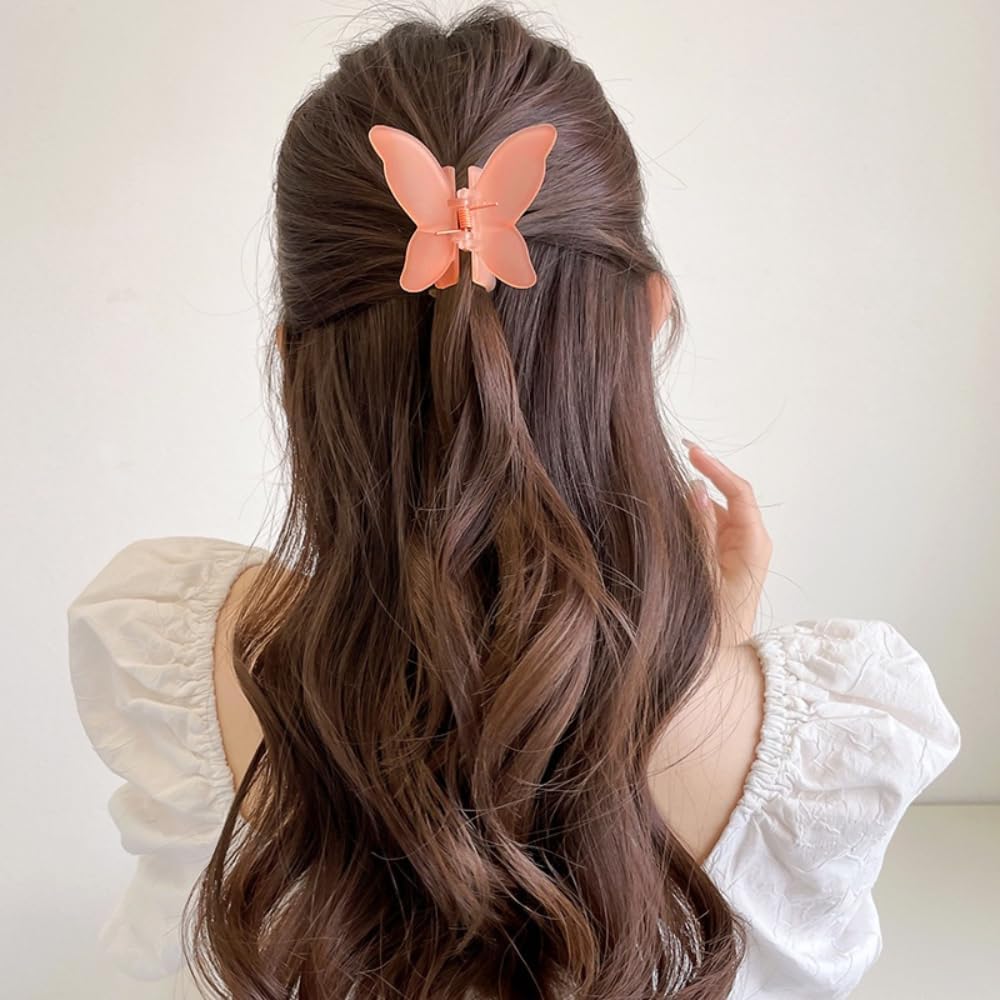 6PCS Sweet Fairy Butterfly Hair Claw Clips - Large Size Hairpins for Women, Hair Styling Tools & Barrettes Accessories - Perfect for Updos, Ponytails & Everyday Hairstyles