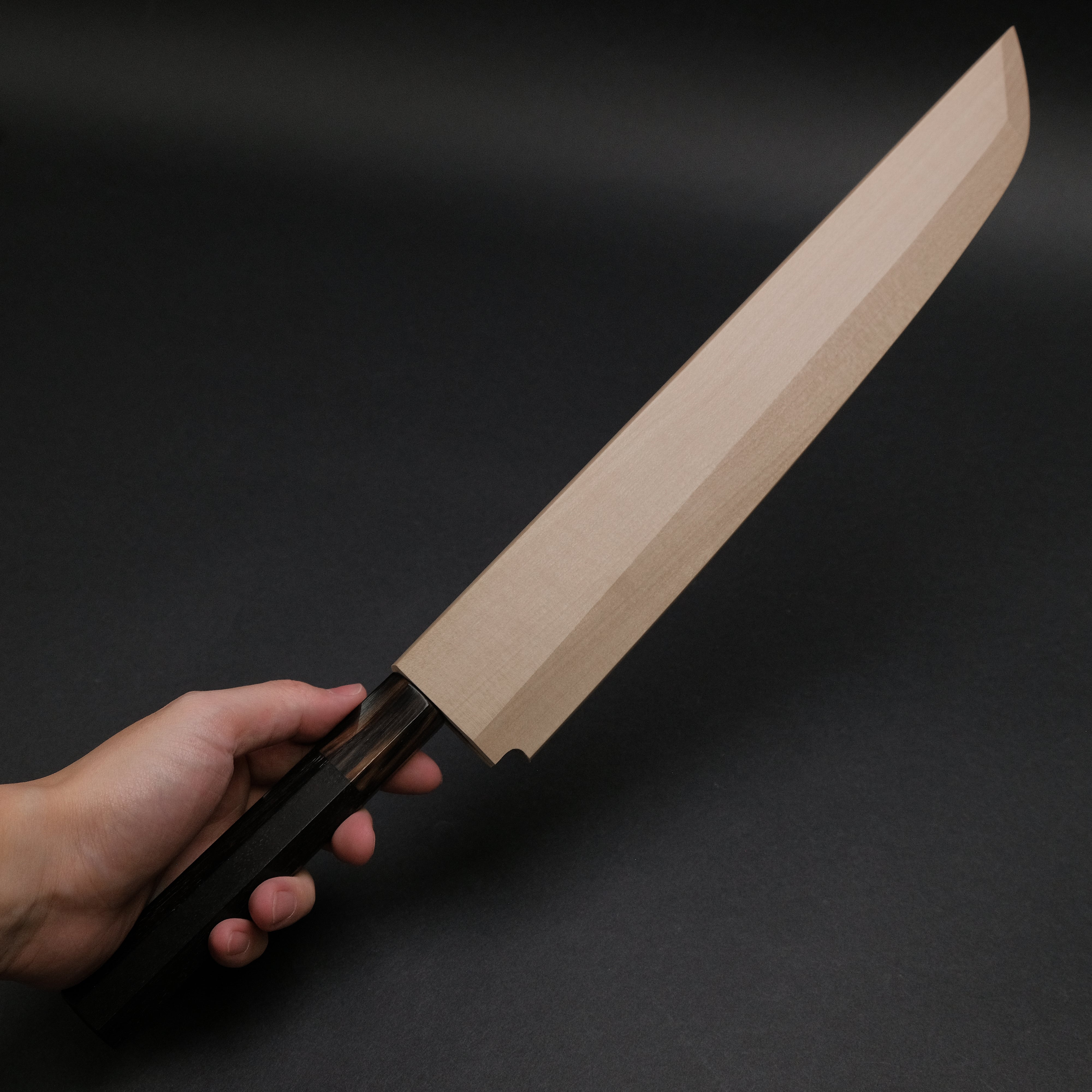 Hitohira Togashi White #1 Notaremon Mizu Honyaki Yanagi Sakimaru 300mm Sushi Knife with Taihei Ebony Handle & Saya - Professional Japanese Chef Knife for Sushi, Sashimi & Precision Cutting