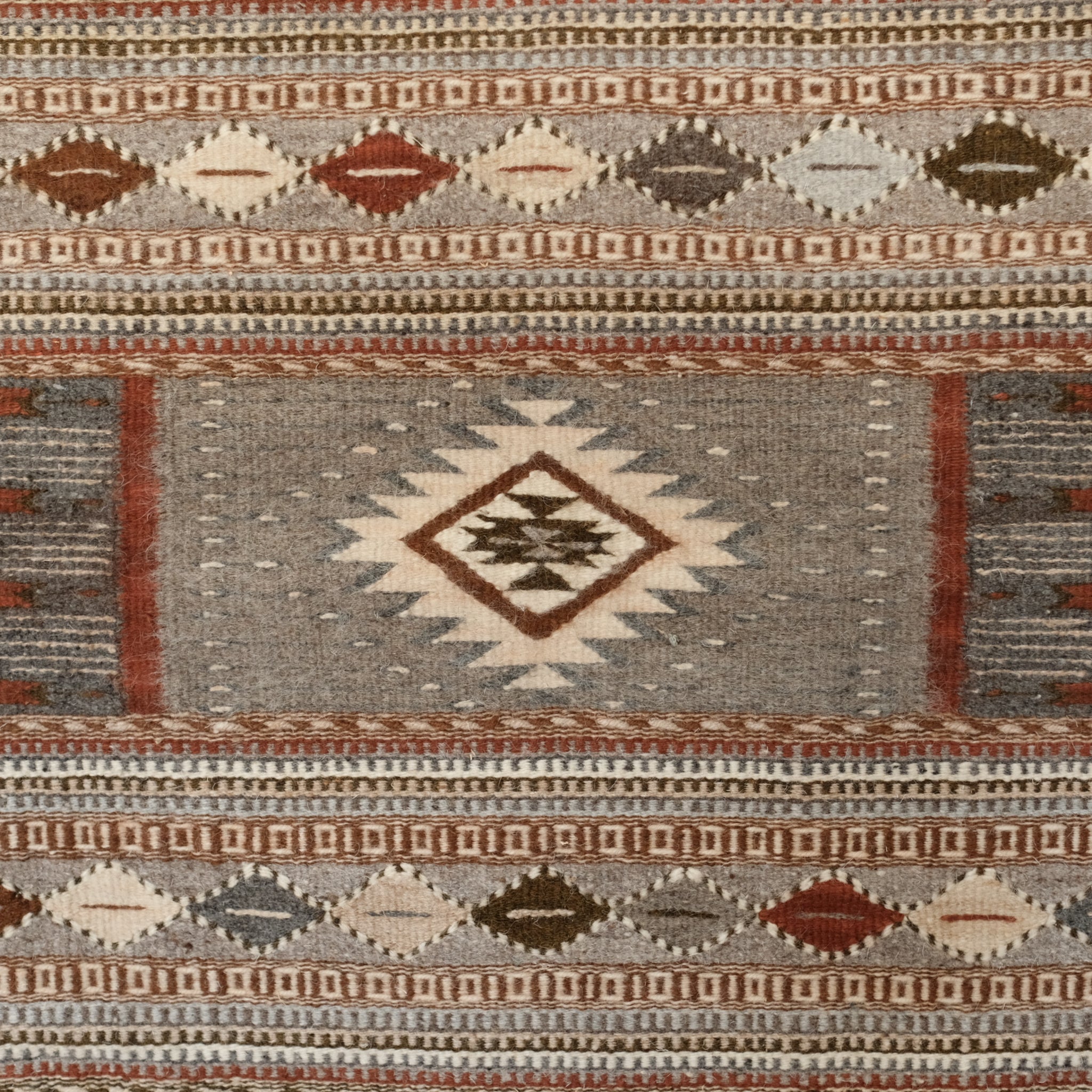 Handmade Naturally Dyed Wool Rugs 2.5' x 5' - Traditional Mexican Weaving by La Cúpula Rug Gallery & Demetrio Bautista Lazo - Perfect for Boho Living Room, Bedroom Decor & Cozy Home Accents