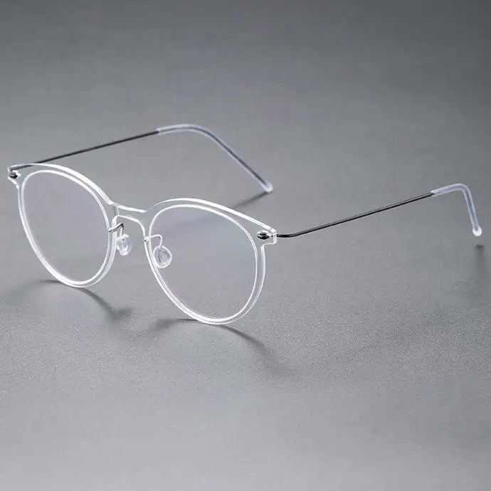 Unisex Full Rim Round Screwless Titanium Acetate Eyeglasses 6541 - Lightweight Durable Glasses for Work, Reading & Fashion | Aimee Eyewear