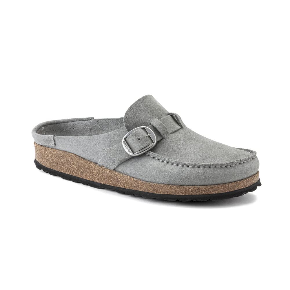 Birkenstock Women's Buckley Clog - Comfortable Suede Slip-On Shoes in Mineral Color, Size 37 EU (6-6.5 US) - Perfect for Casual Wear, Office & Home Use