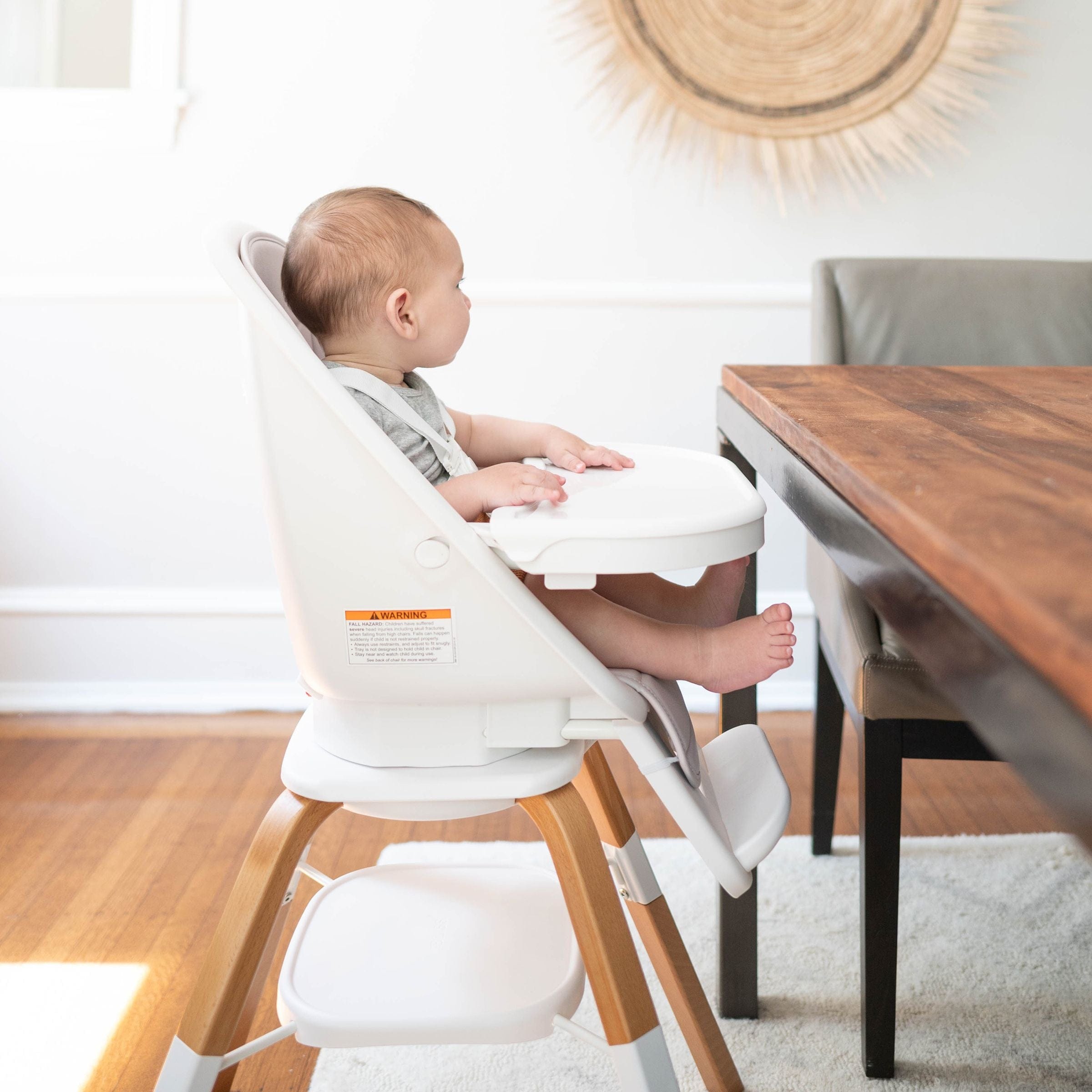 TruBliss 360° Rotating High Chair for Babies & Toddlers - Adjustable Height Convertible Baby Feeding Seat with Removable Tray - Perfect for Dining, Weaning & Playtime at Home