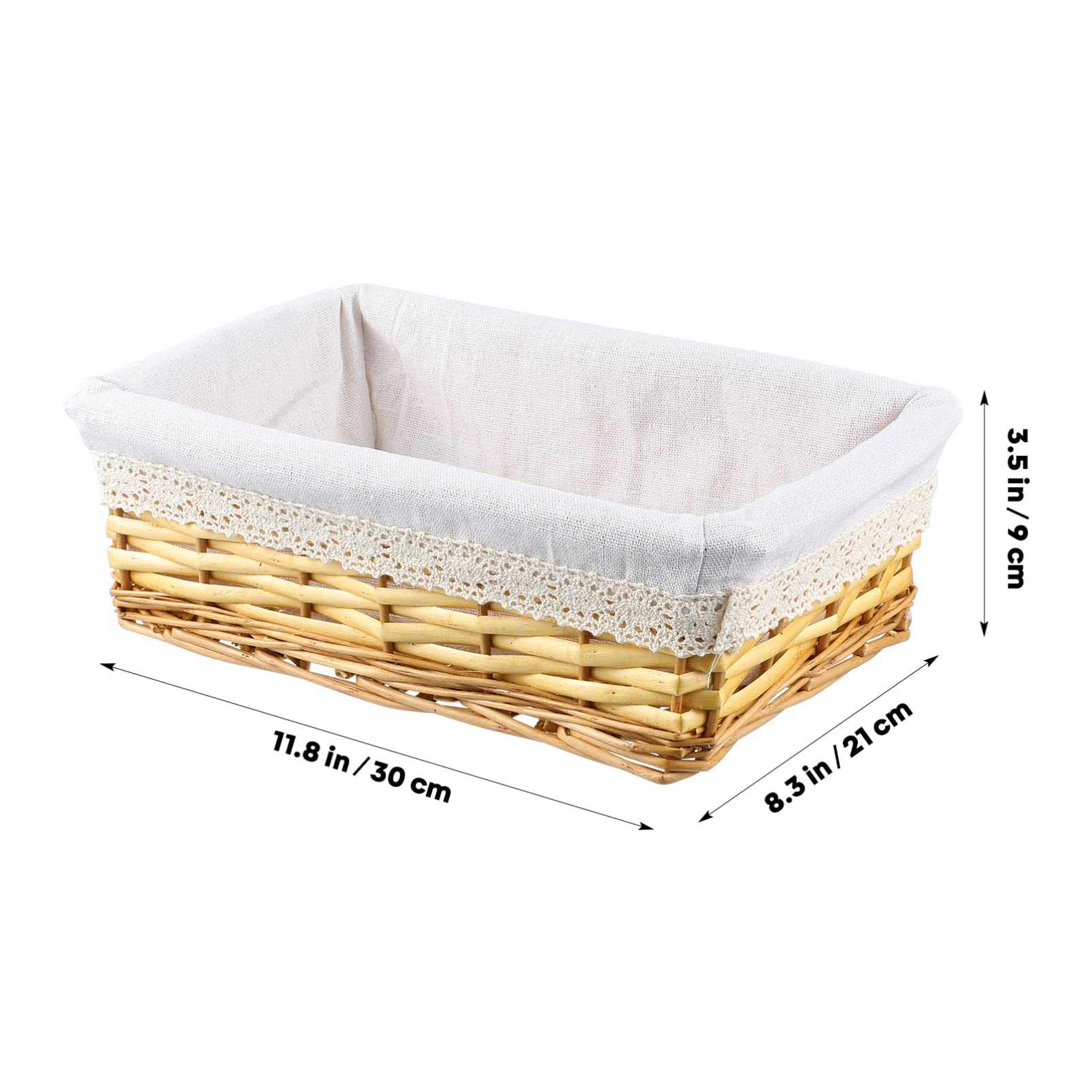Hemoton Handmade Wicker Woven Storage Basket - Natural Rattan Organizer for Home, Office & School - Compact Lightweight Tabletop Basket for Clutter-Free Organization (Perfect for Books, Toys, Magazines & Office Supplies)