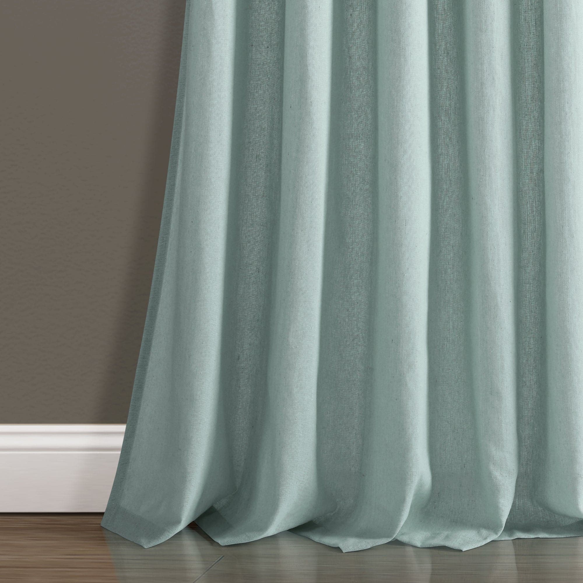 Burlap Knotted Tab Top Window Curtain Panel Set - Natural Linen Textured Room Darkening Drapes for Living Room, Bedroom & Farmhouse Decor