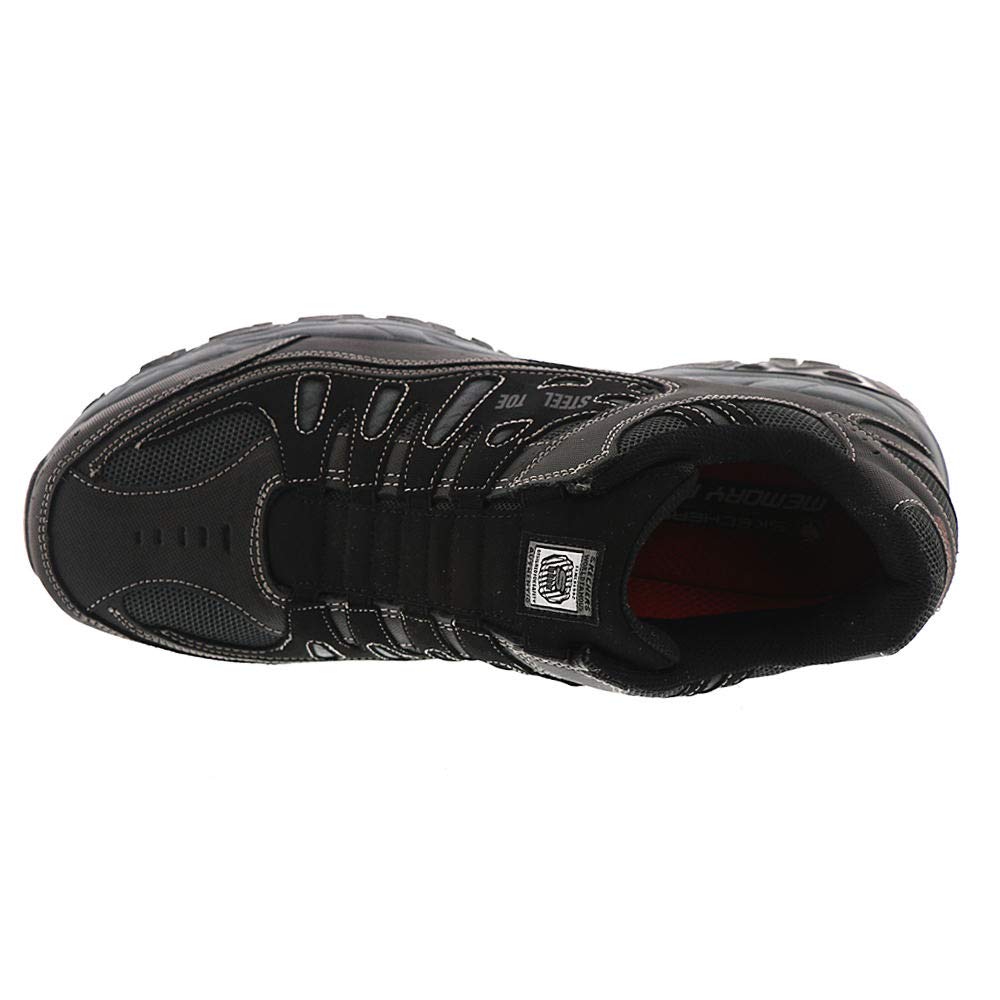 Skechers Men's Cankton Ebbitt Steel Toe Work Shoes - Safety Construction Shoes for Men - Non-Slip, Comfortable Work Boots for Construction, Warehouse & Outdoor Jobs