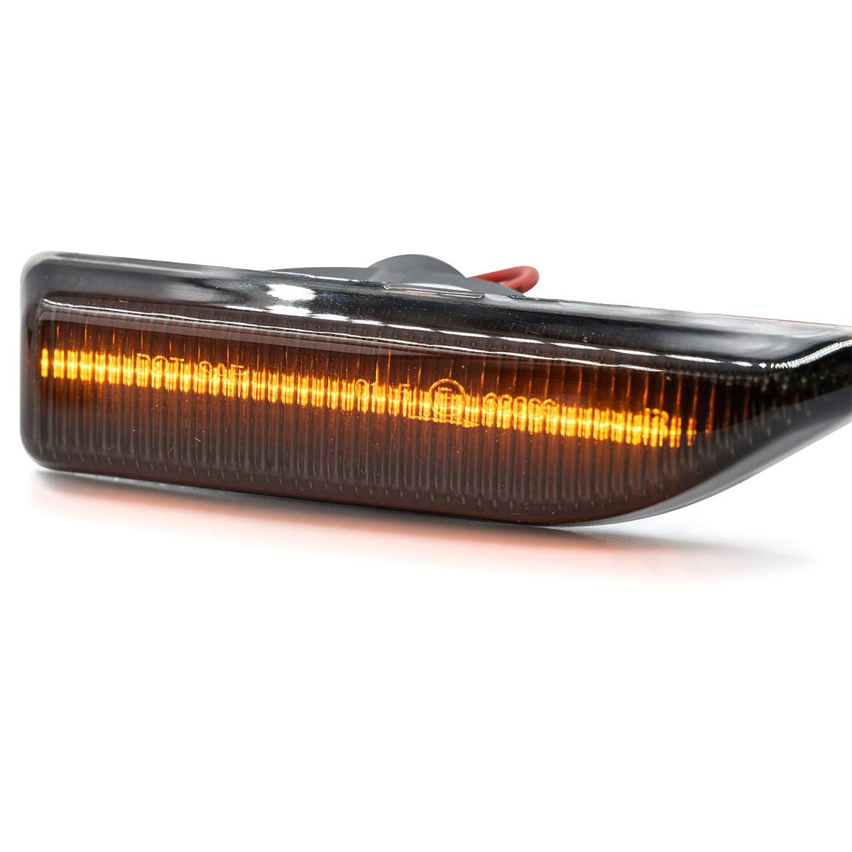 Smoked Lens Amber LED Side Marker Lamps for 2017-2021 MINI Countryman F60 - LED Turn Signal Lights Kit with SMD Technology & 2 Canbus Decoders - Perfect for Night Driving and Enhanced Vehicle Visibility