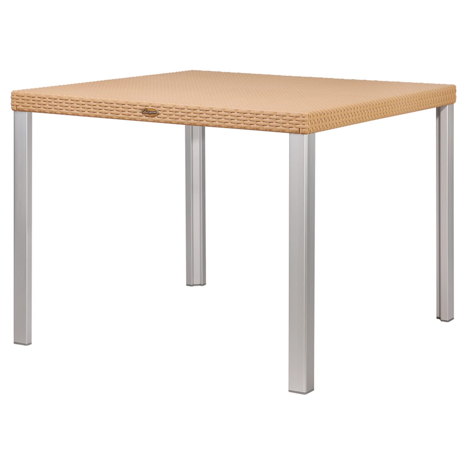 Lagoon Furniture Oslo Rattan Dining Table with Aluminum Legs - Outdoor Patio Dining Set for Garden, Poolside & Backyard Entertaining