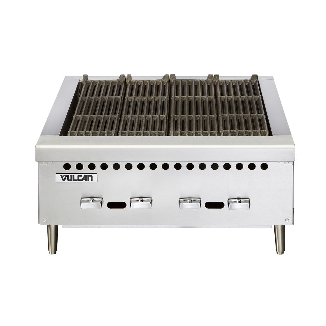 Vulcan 25.4 Inch Countertop Radiant Charbroiler - Natural Gas Commercial Grill for Restaurants, Diners & Outdoor Cooking