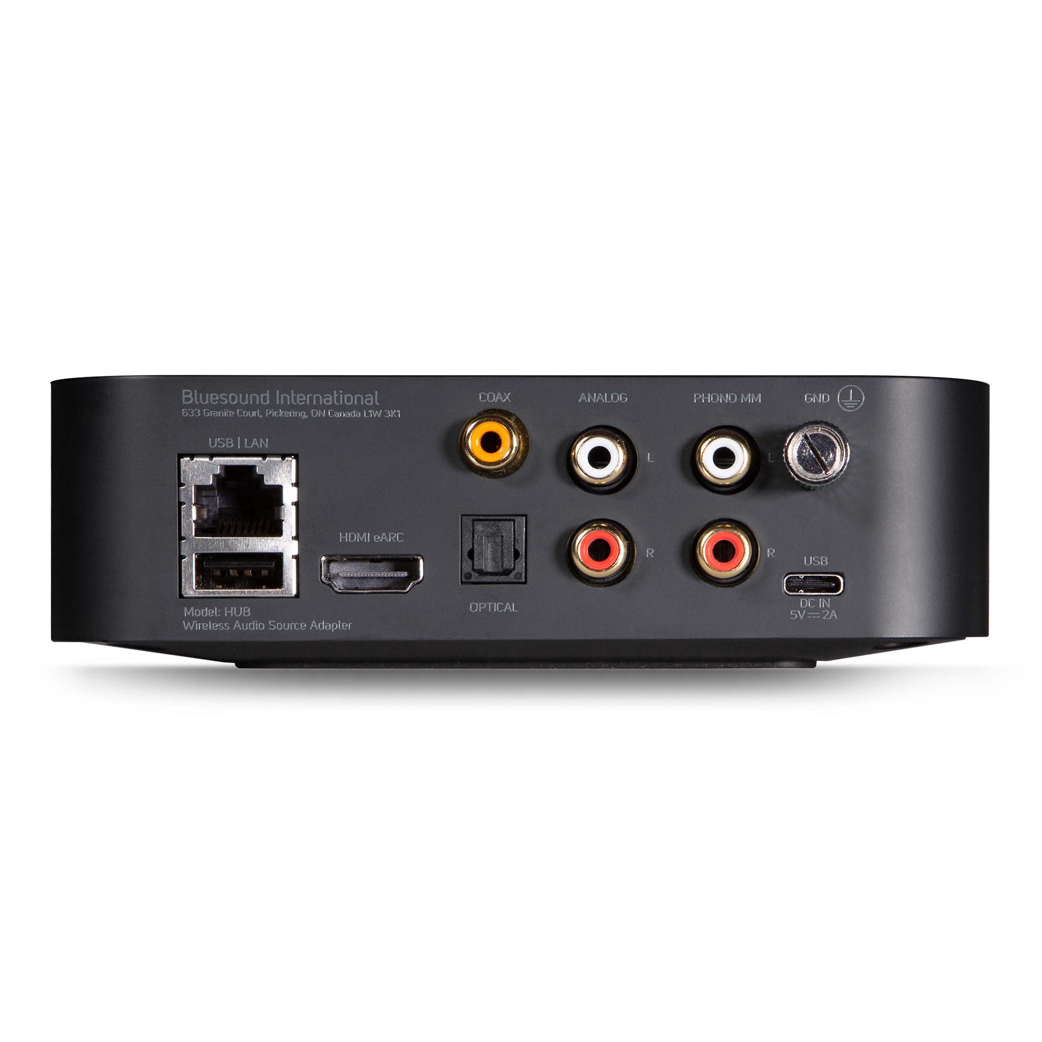 Bluesound HUB Wireless Audio Adapter & Network Preamplifier - Stream High-Resolution Music for Home Theater & Multi-Room Audio Systems