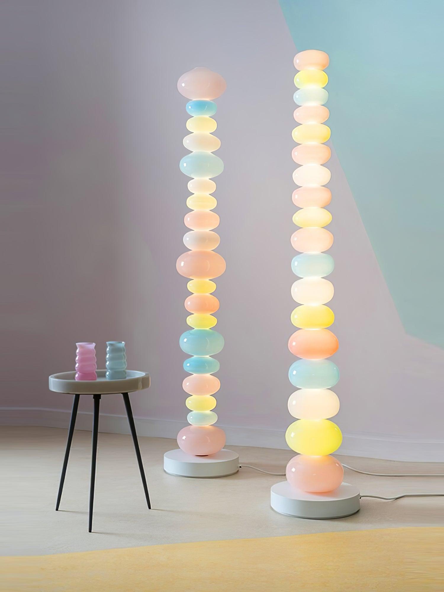 Modern LED Candy Floor Lamp for Living Room - Adjustable Brightness, Warm White Light, Perfect for Bedroom, Office, and Reading Nook