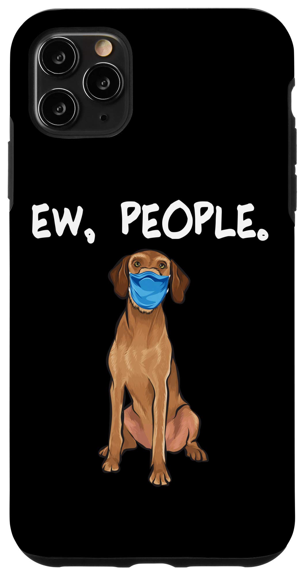 iPhone 11 Pro Max Case with Wirehaired Vizsla Dog Wearing Face Mask Design - Perfect for Dog Lovers & Unique Phone Protection (Ideal for Daily Use, Travel, and Showcasing Your Pet Love)