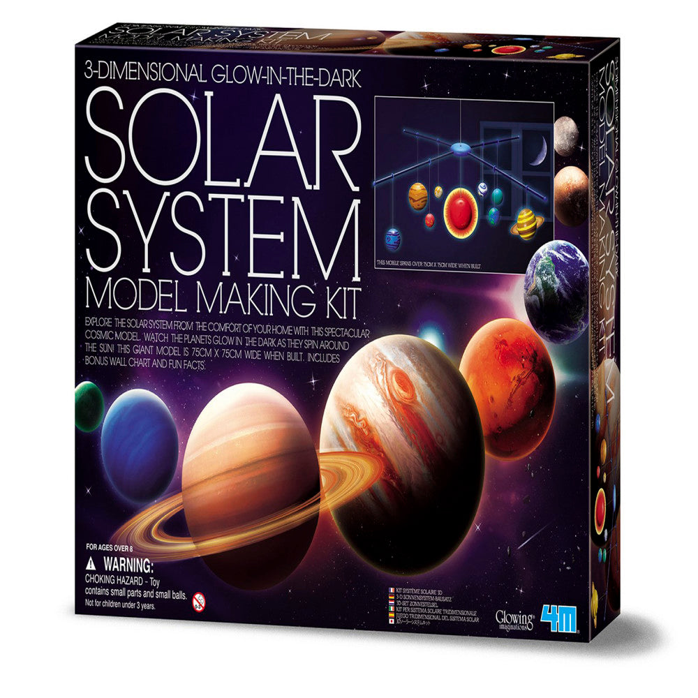 4M Glow in the Dark Solar System Mobile Science Kit - STEM Educational Toy for Kids - Perfect for Bedroom Decor & Space-Themed Learning Activities