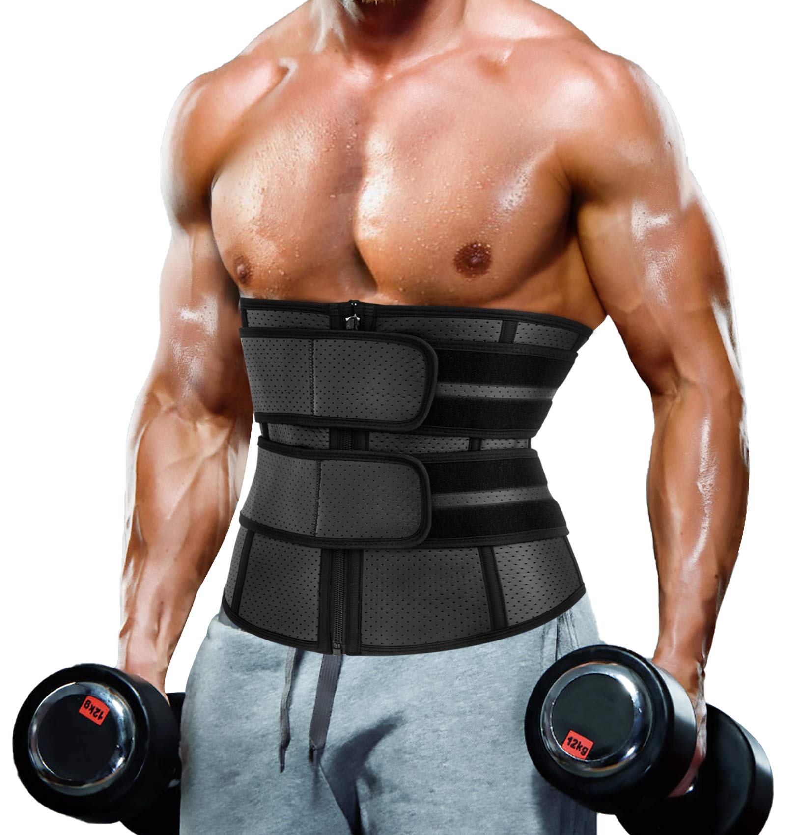 Men's Waist Trainer Trimmer - Tummy Control Shapewear with Neoprene Sweat Belt for Slimming & Body Shaping - Perfect for Workouts, Postpartum Recovery & Everyday Wear