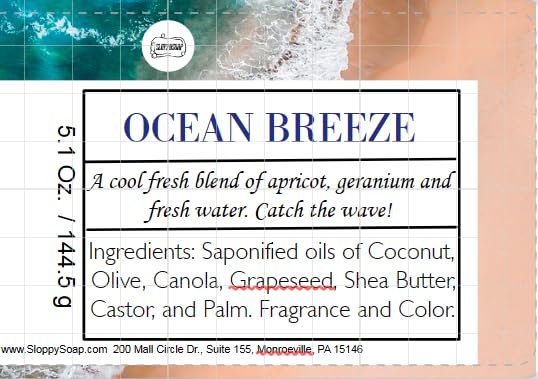 Natural Ocean Breeze Handmade Soap - Refreshing & Moisturizing for Sensitive Skin | Perfect for Daily Use, Spa Days & Relaxing Bath Time