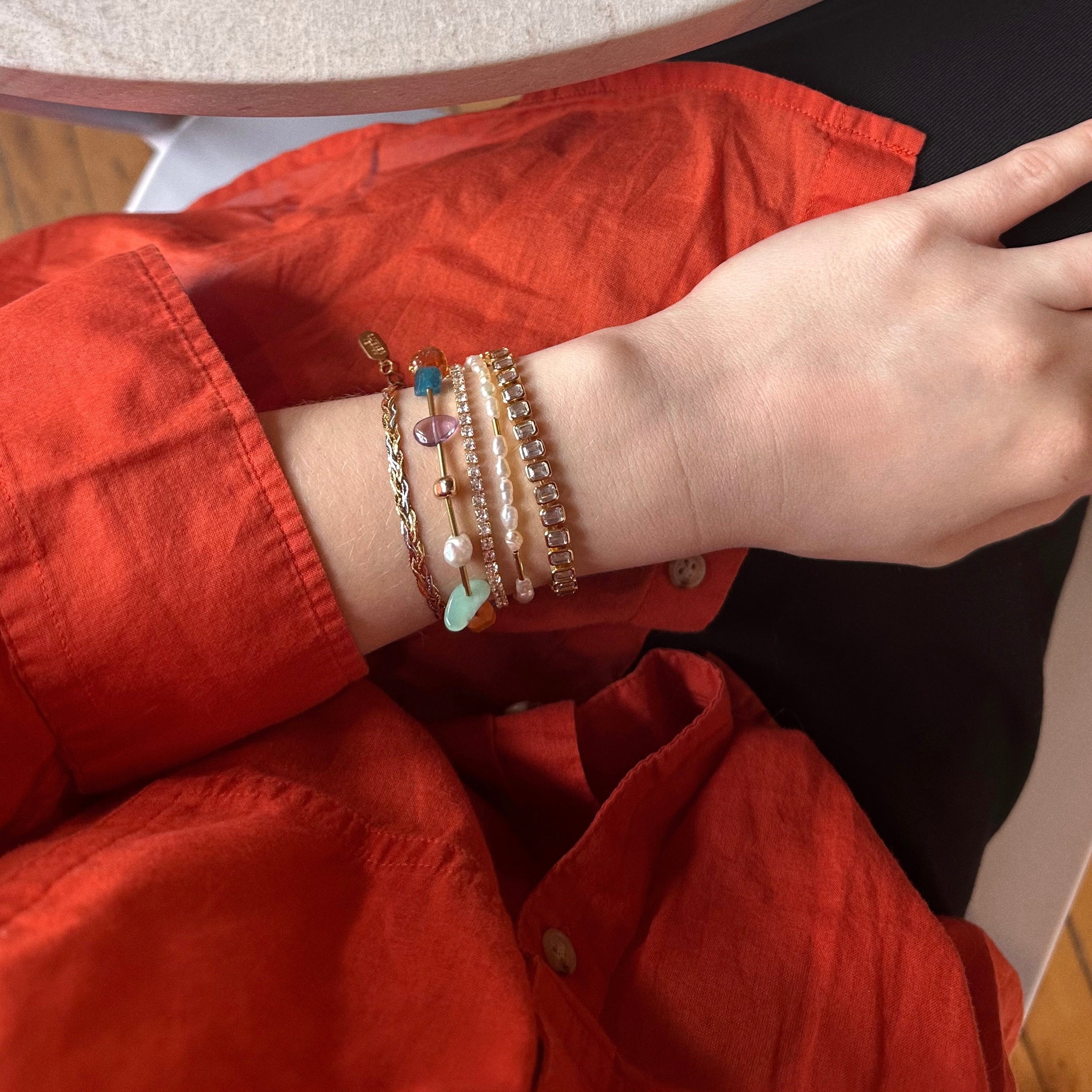 Material Girl Bracelet for Women - Trendy Adjustable Beaded Bracelet for Casual & Boho Style Outfits | Perfect for Everyday Wear, Gifts & Layering